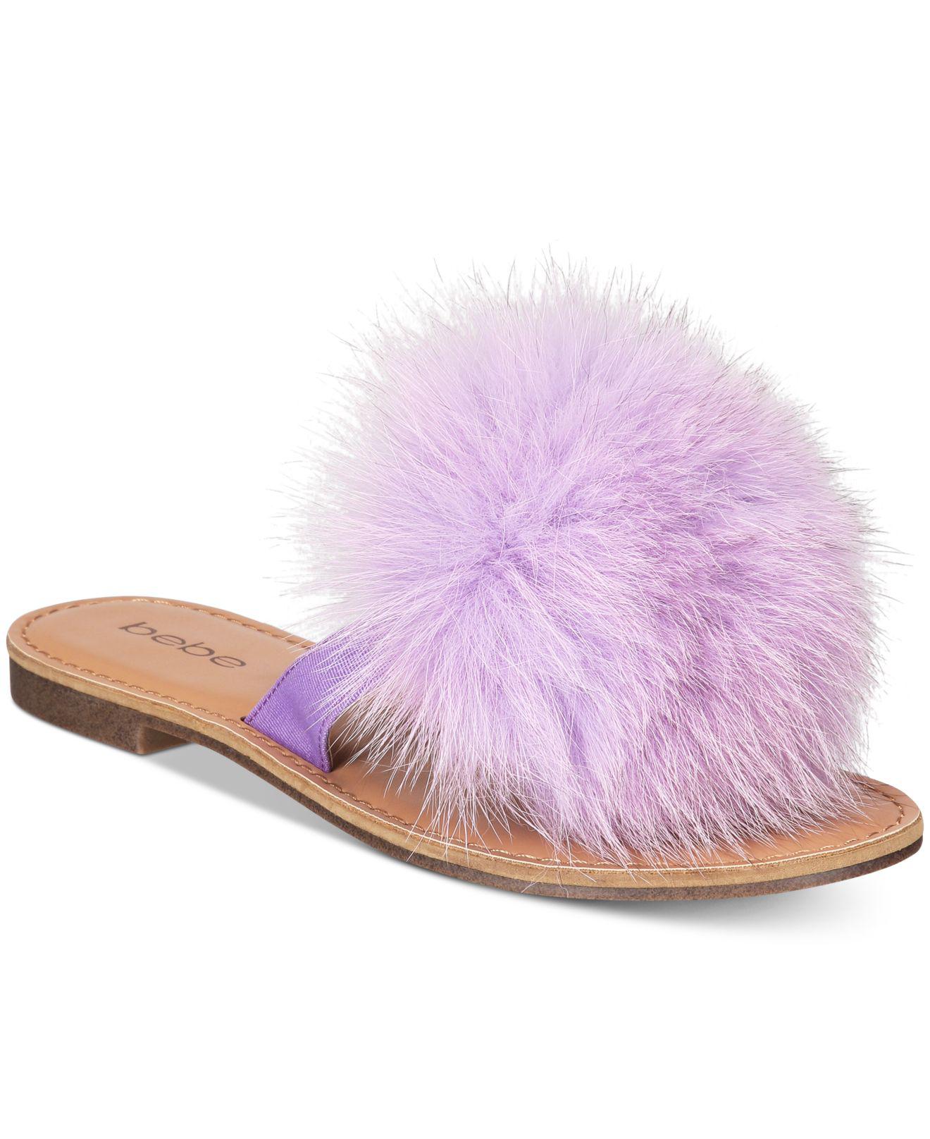 bebe katerina pom pom thong flat sandals