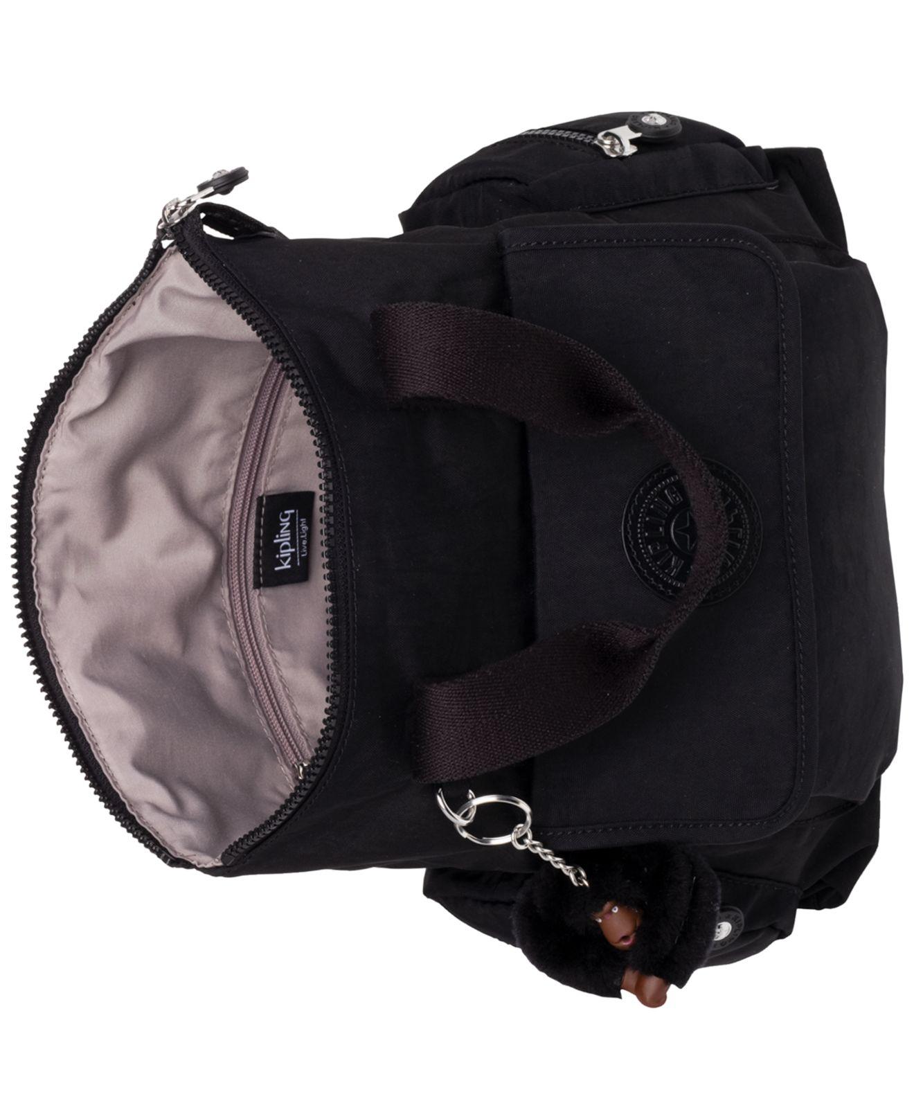 Kipling Synthetic Seoul Go Large Backpack in Black/Silver (Black) Lyst