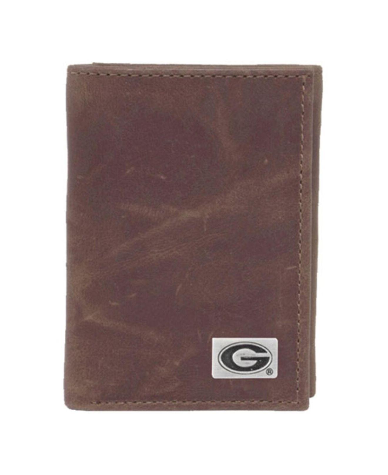 Detroit Red Wings Leather Team Tri-Fold Wallet, Brown
