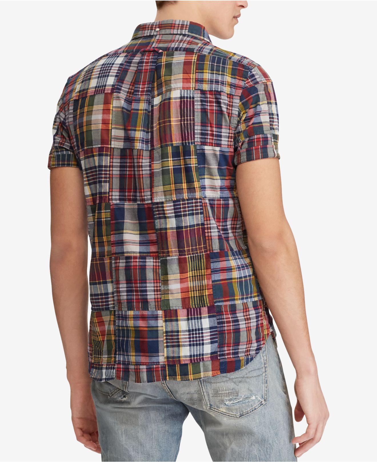 Classic Fit Madras Patchwork Shirt 