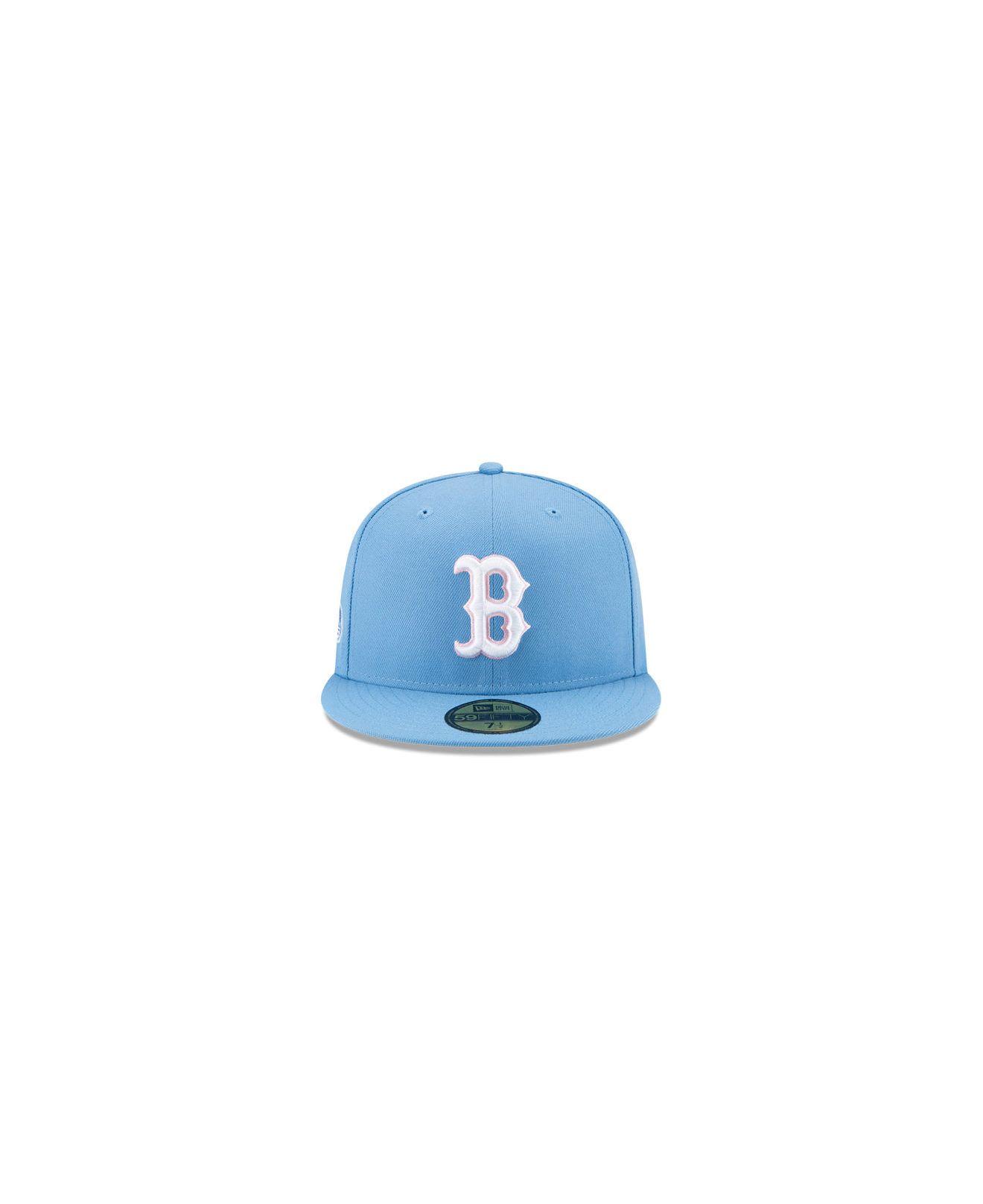 sky blue fitted cap