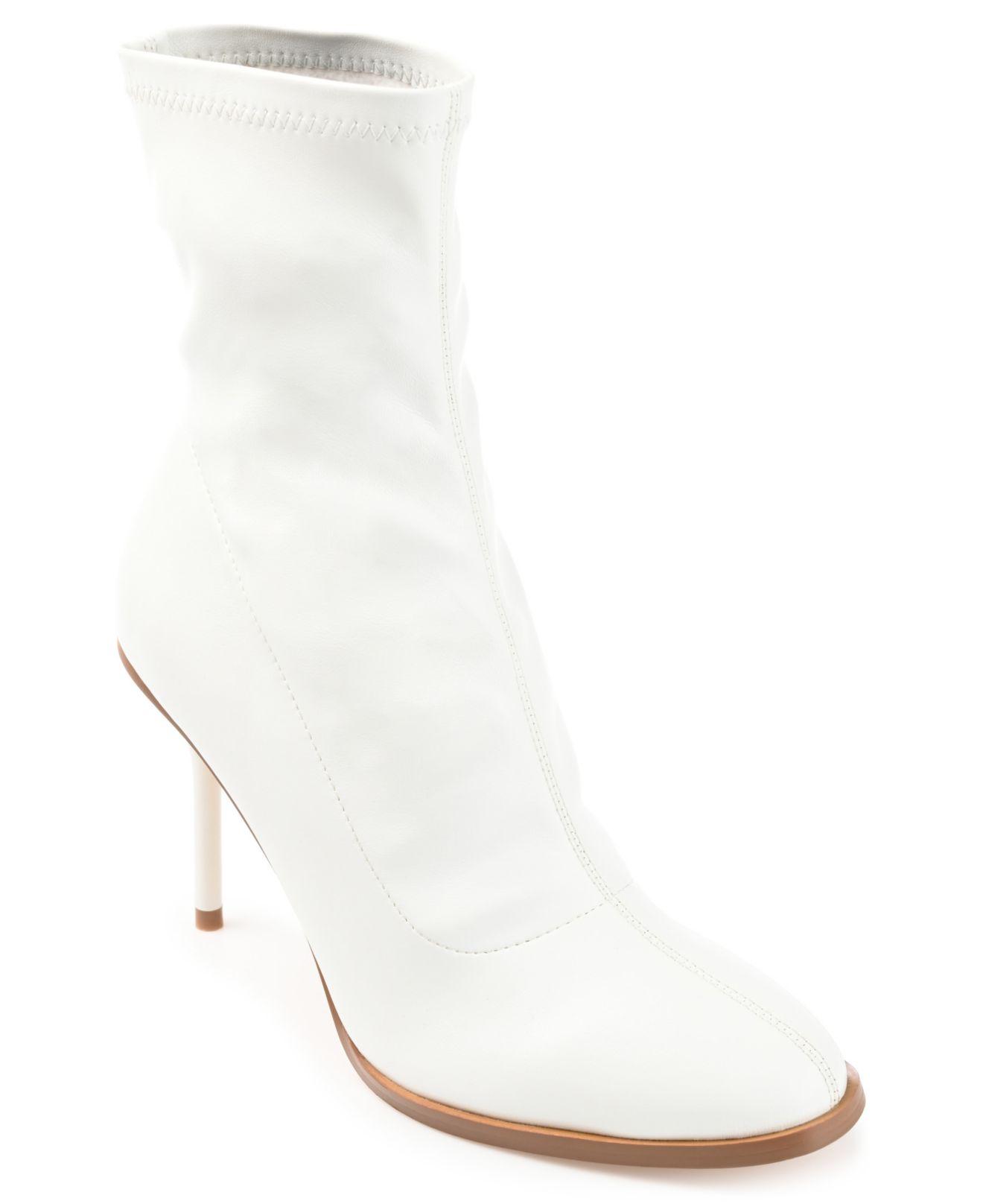 Journee Collection Gizzel Stiletto Bootie in White Lyst