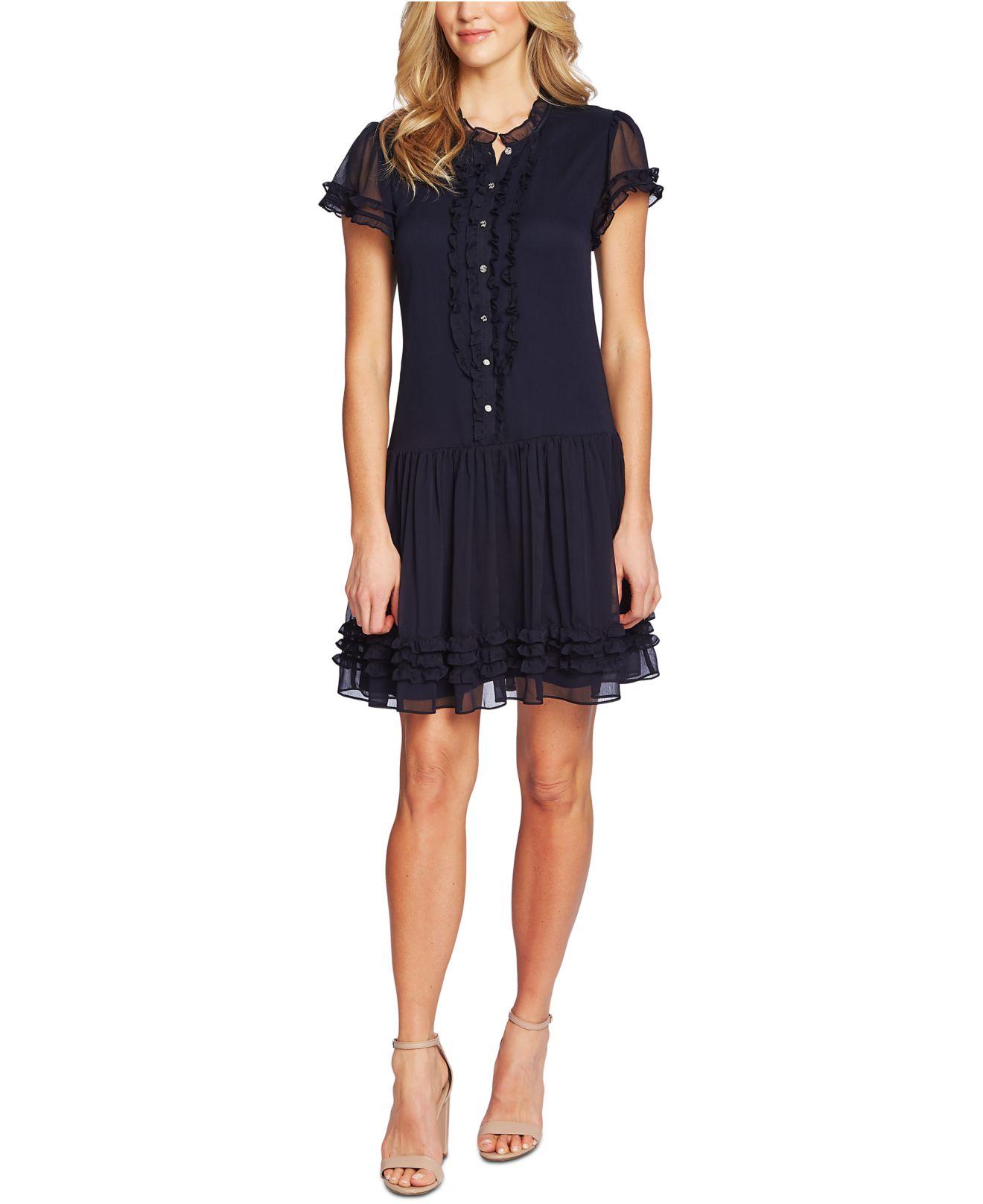 Drop waist ruffle dress Clearance