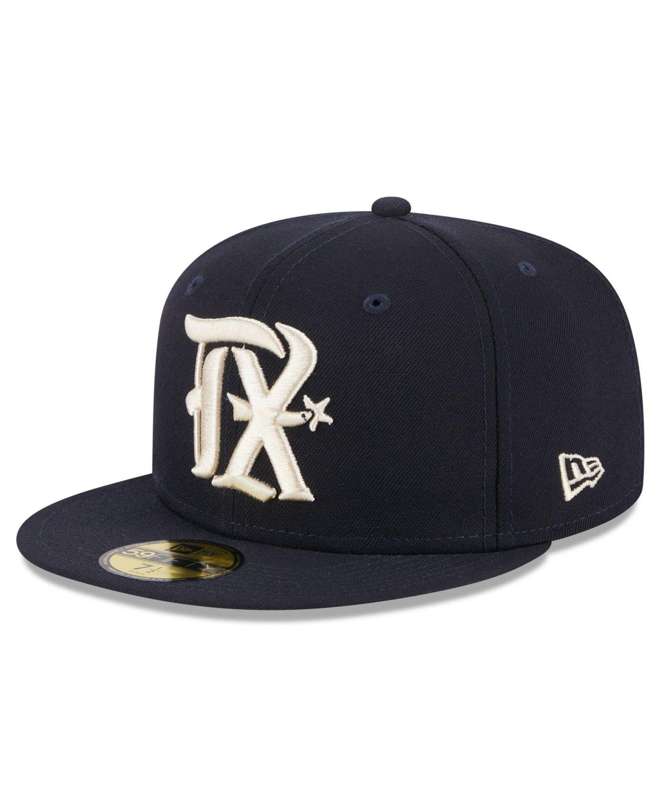 KTZ Navy Texas Rangers 2023 City Connect 59fifty Fitted Hat in Blue for