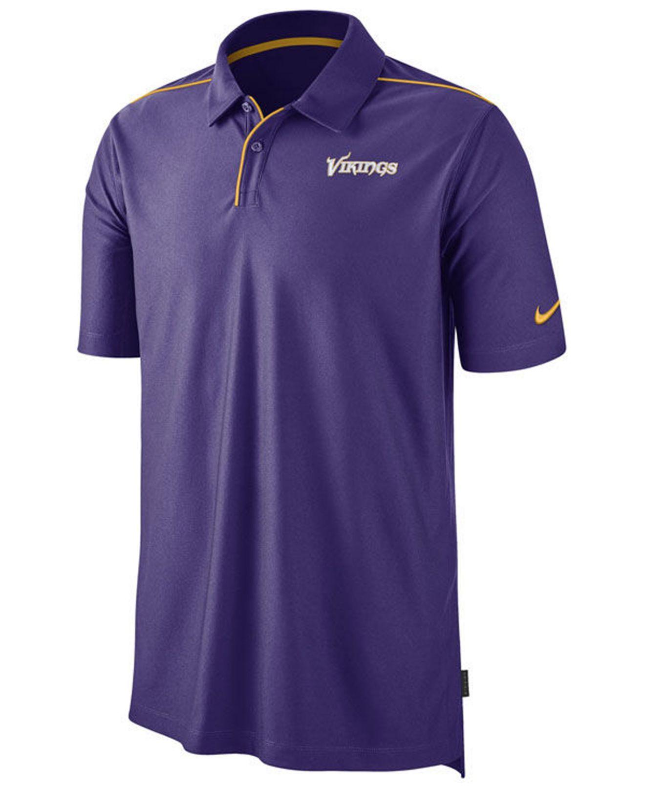 Nike Minnesota Vikings Team Issue Polo in Purple for Men - Lyst