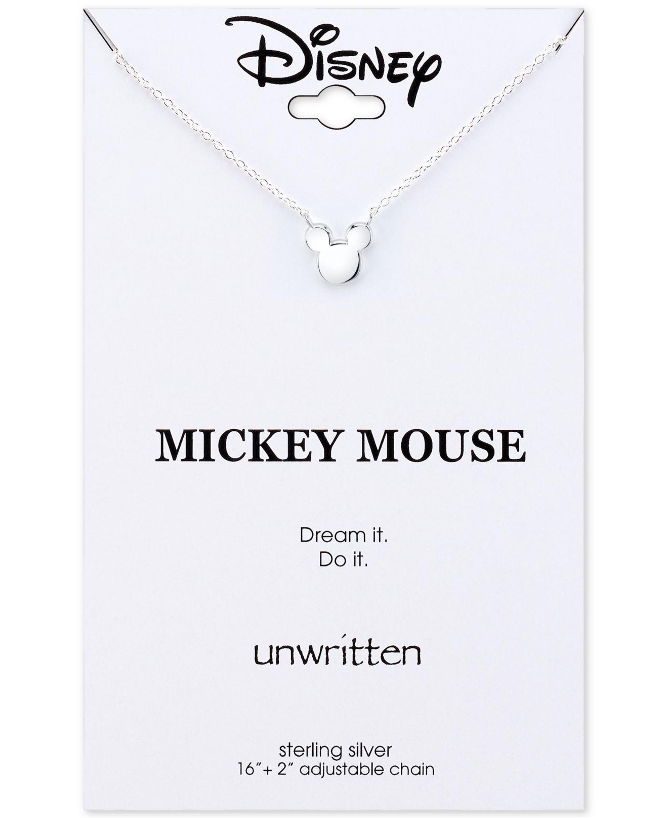 Mickey Mouse Silver Glitter Necklace 16