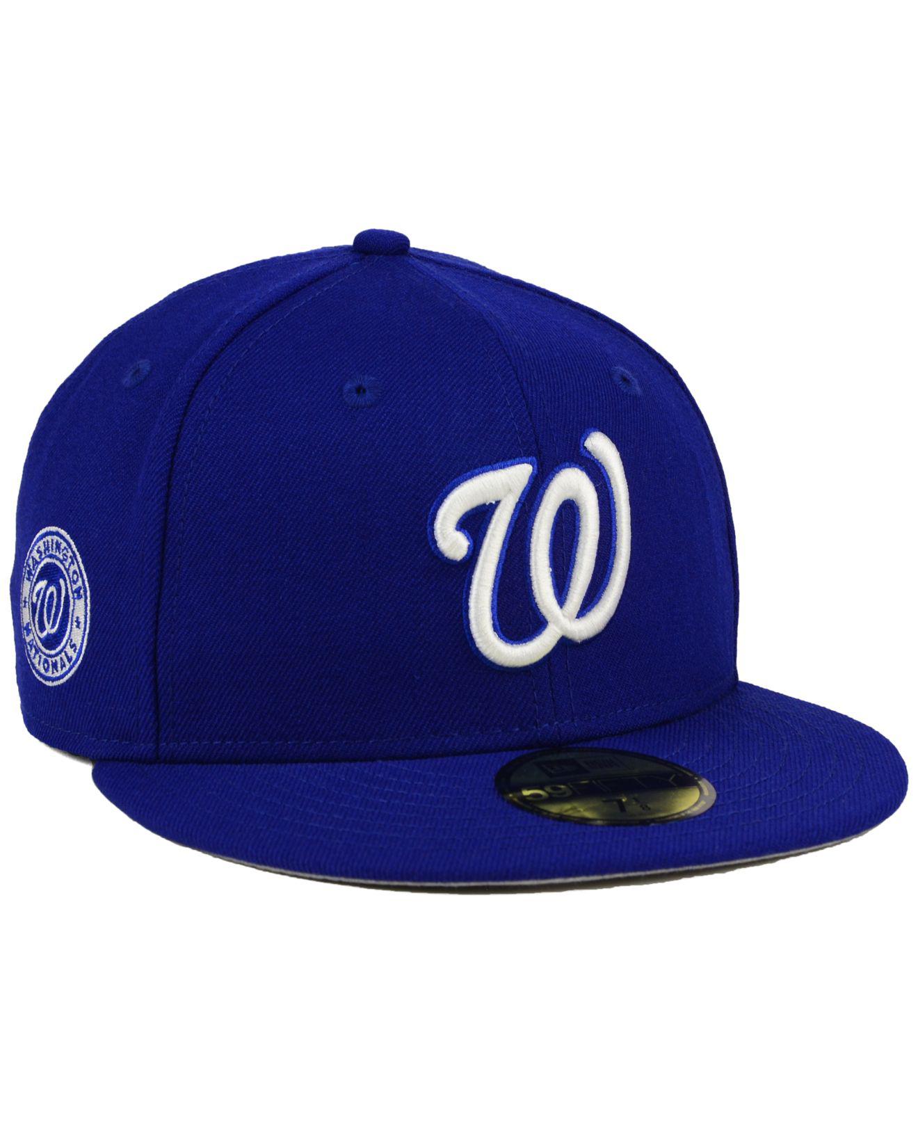 KTZ Washington Nationals C-dub Patch 59fifty Fitted Cap for Men