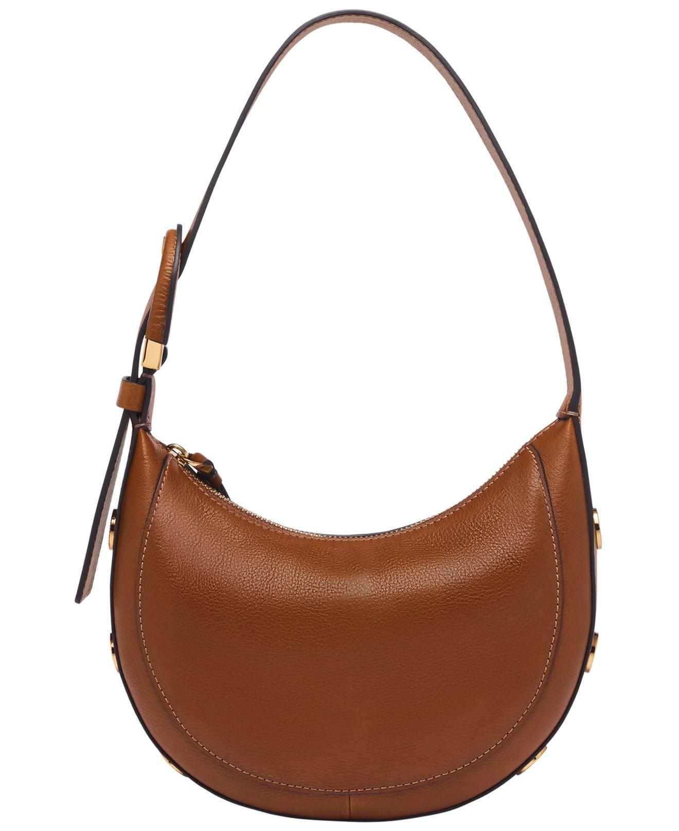 Fossil Harwell Leather Crescent Bag in Brown Lyst