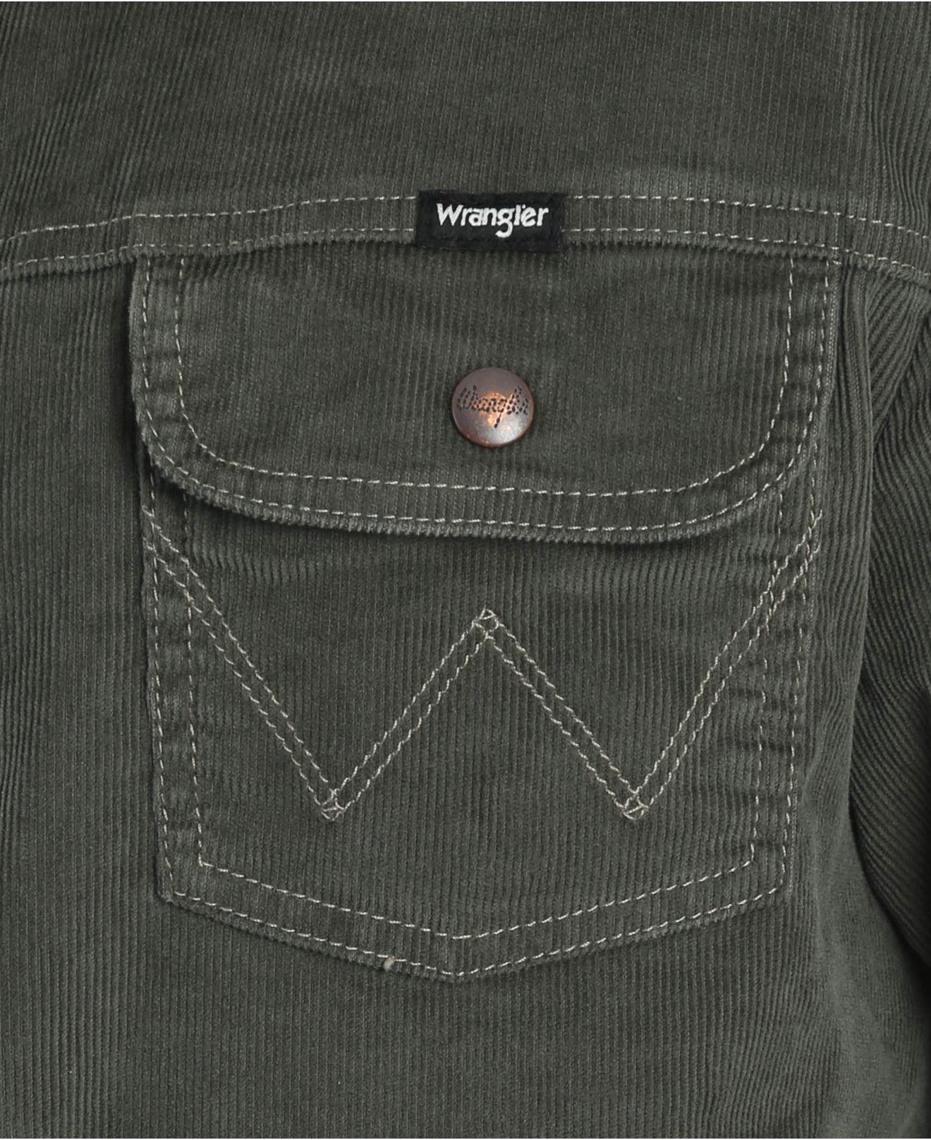 wrangler men's heritage sherpa lined corduroy jacket