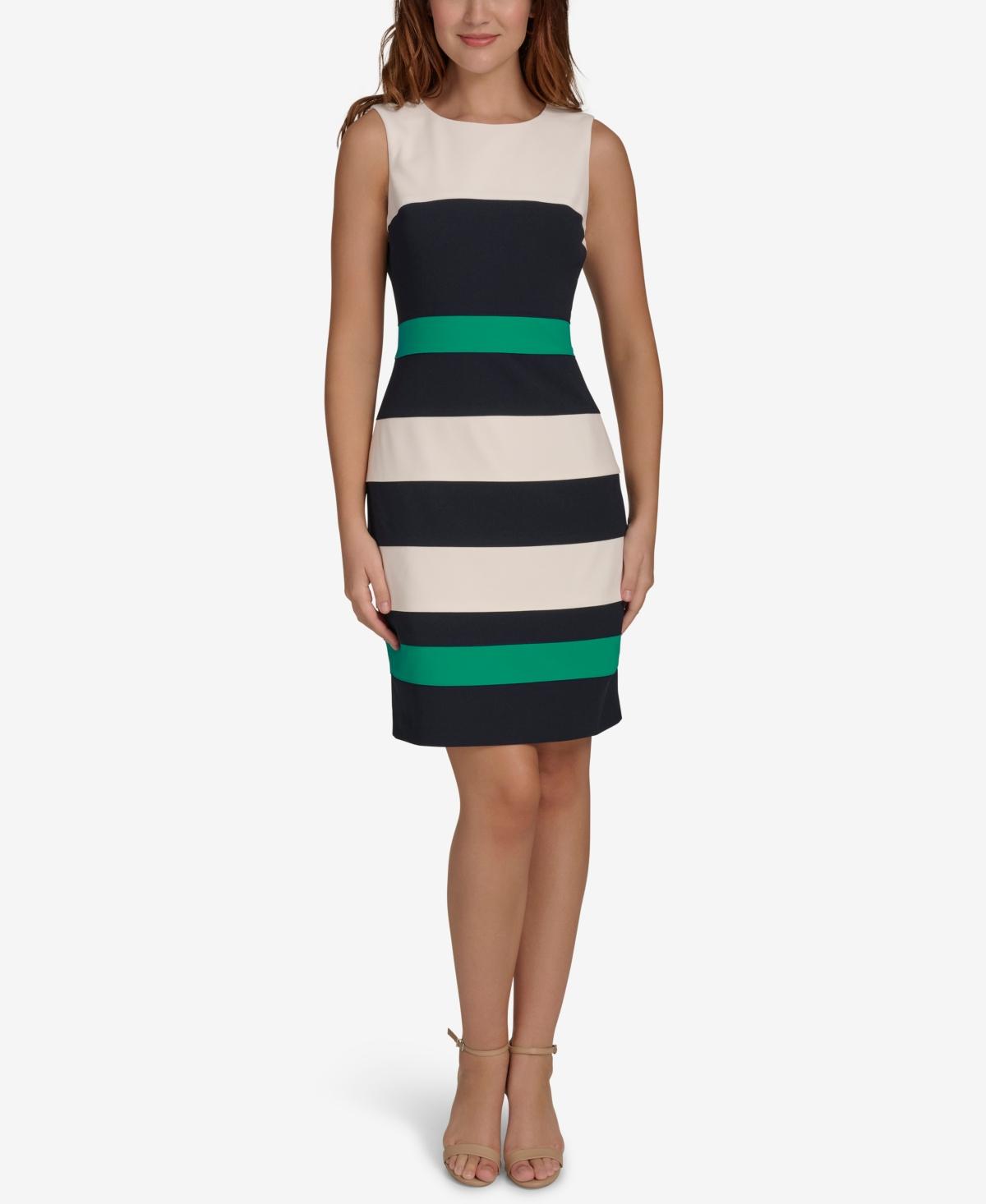 tommy hilfiger green striped dress Buy Tommy Hilfiger Women Green And White Striped Shirt Dress