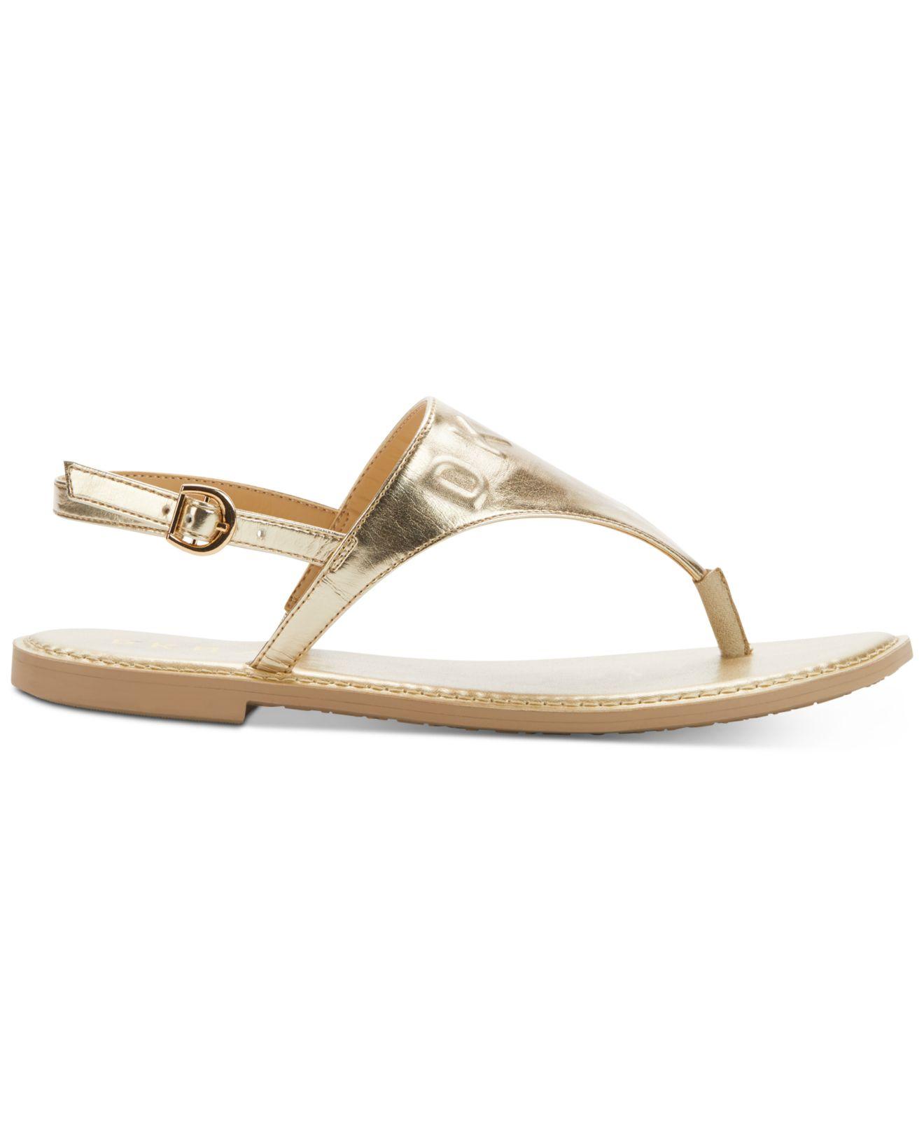 DKNY Solar Sandals, Created For Macy's in Gold (Metallic) - Lyst
