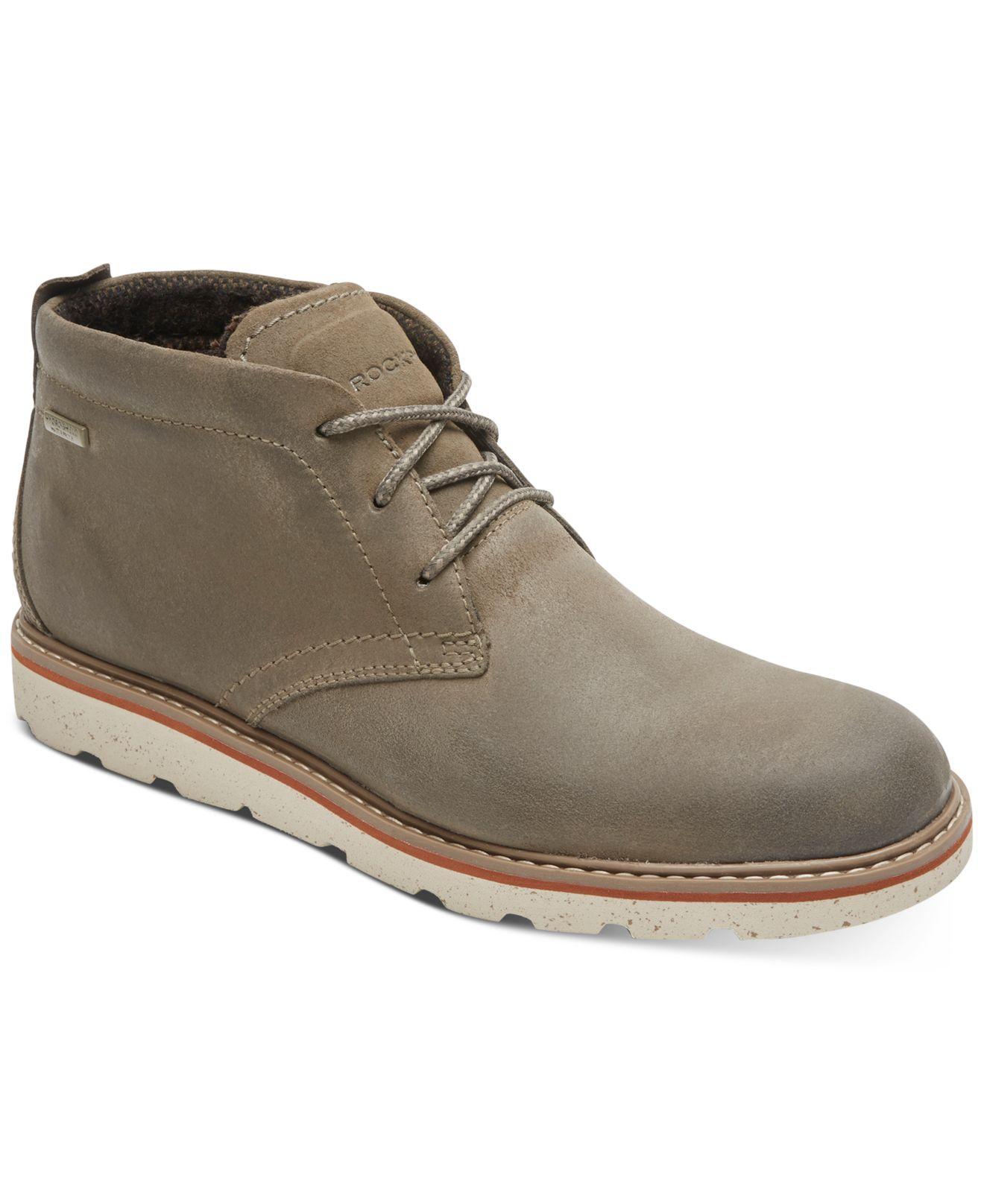 Rockport Leather Storm Front Waterproof Chukka Boots in Olive (Green ...