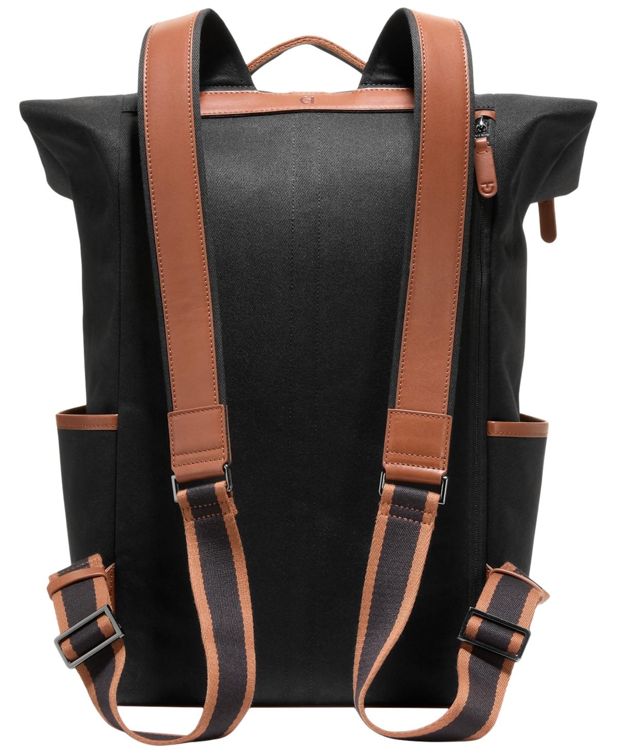 cole haan wayland leather backpack dark brown Delancey nylon womens two side slip pockets Cole Haan Leather Backpack -