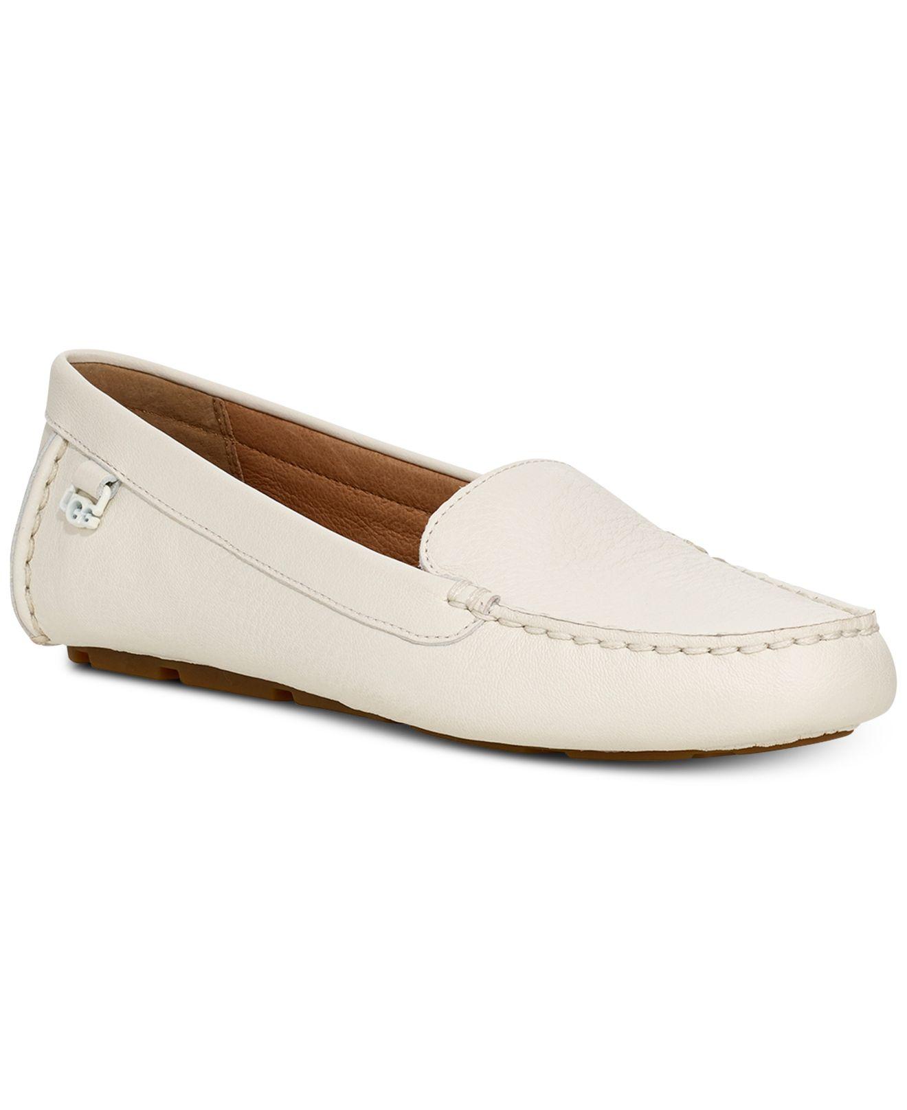 UGG Suede Flores Leather Loafer in Jasmine (White) | Lyst