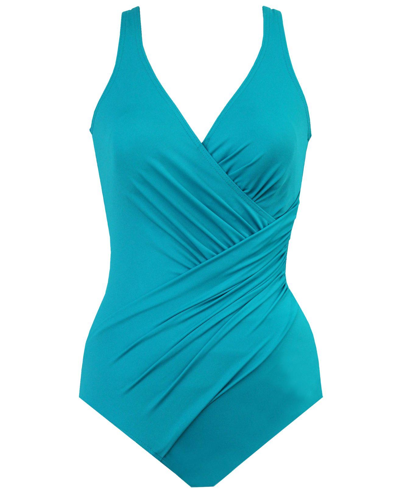 Miraclesuit Synthetic Oceanus Allover-slimming Wrap One-piece Swimsuit ...