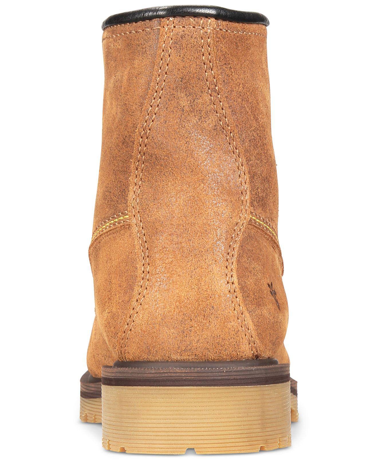 frye men's pine lug leather work boots