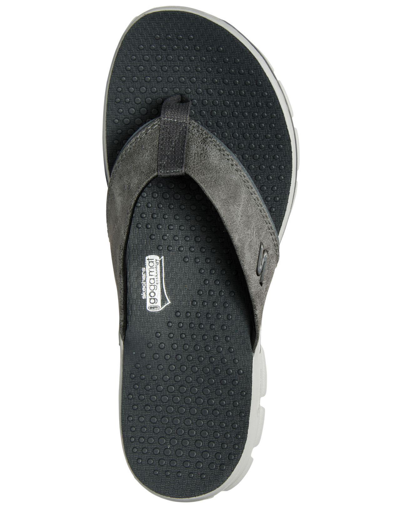 Skechers Leather Men's Gowalk 3 - Stag Thong Athletic Sandals From ...