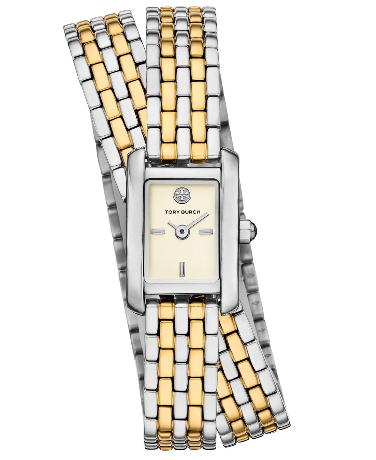 Tory Burch The Eleanor Two-tone Stainless Steel Double Wrap 