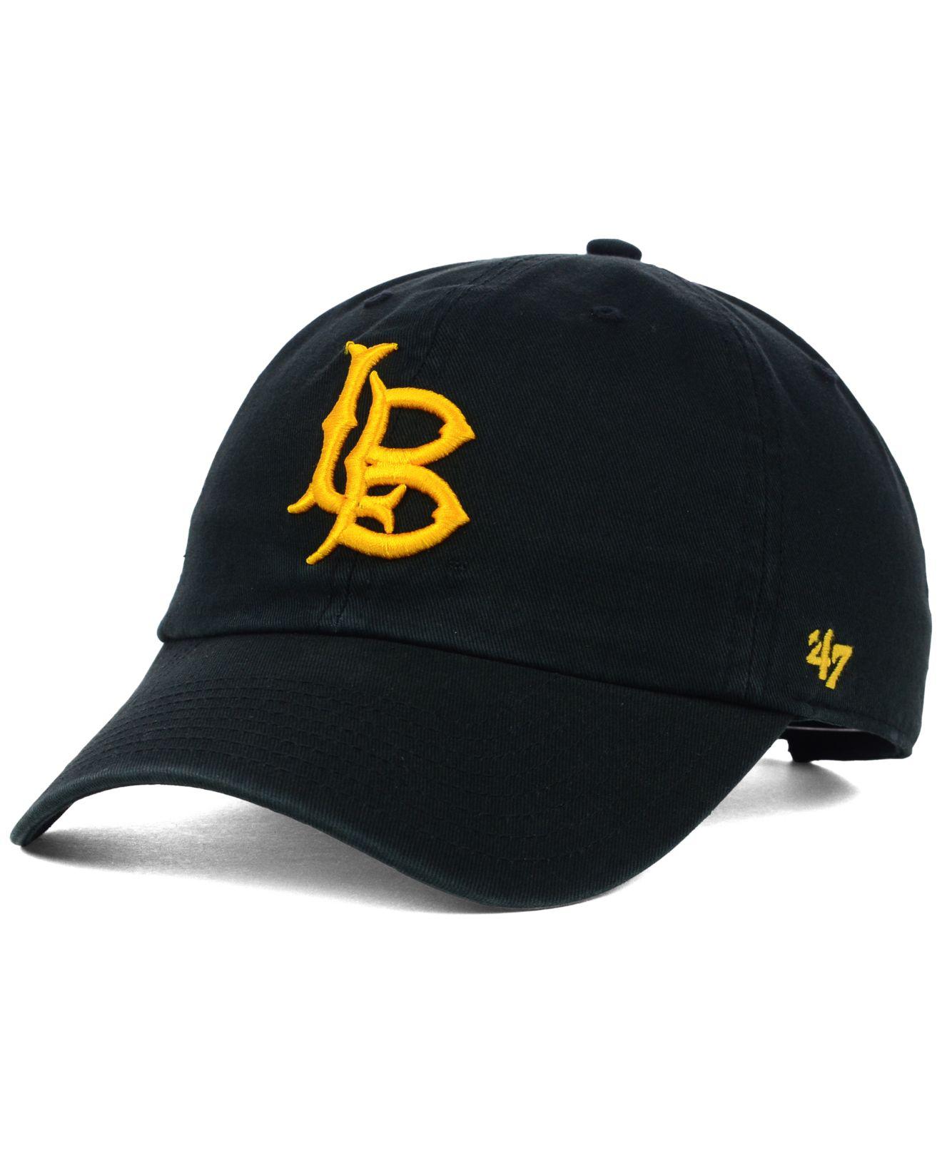 47 Brand Long Beach State 49ers Ncaa Clean-up Cap in Black for Men | Lyst