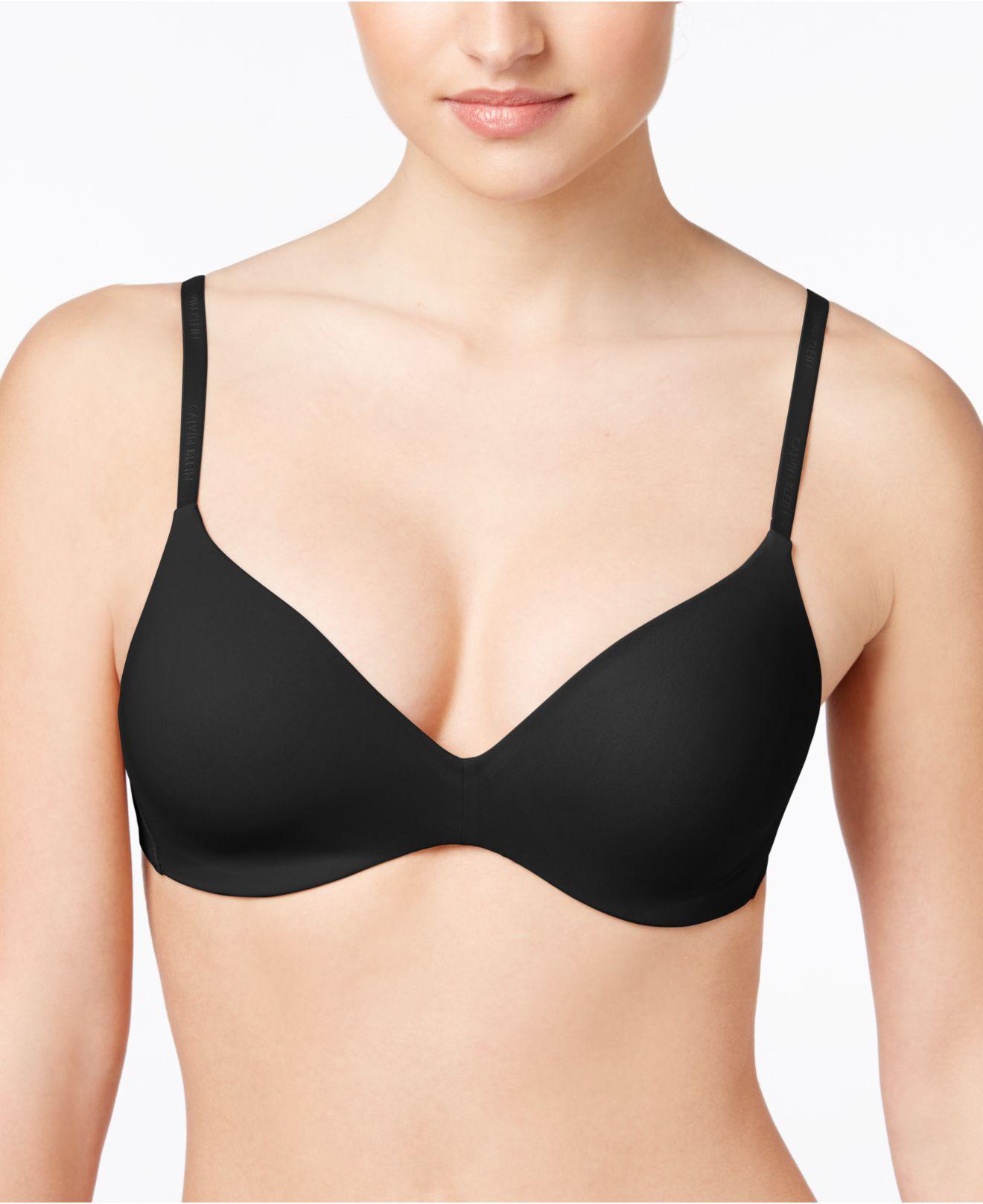 Calvin Klein Perfectly Fit Wireless Contour Convertible Bra F2781 in Black