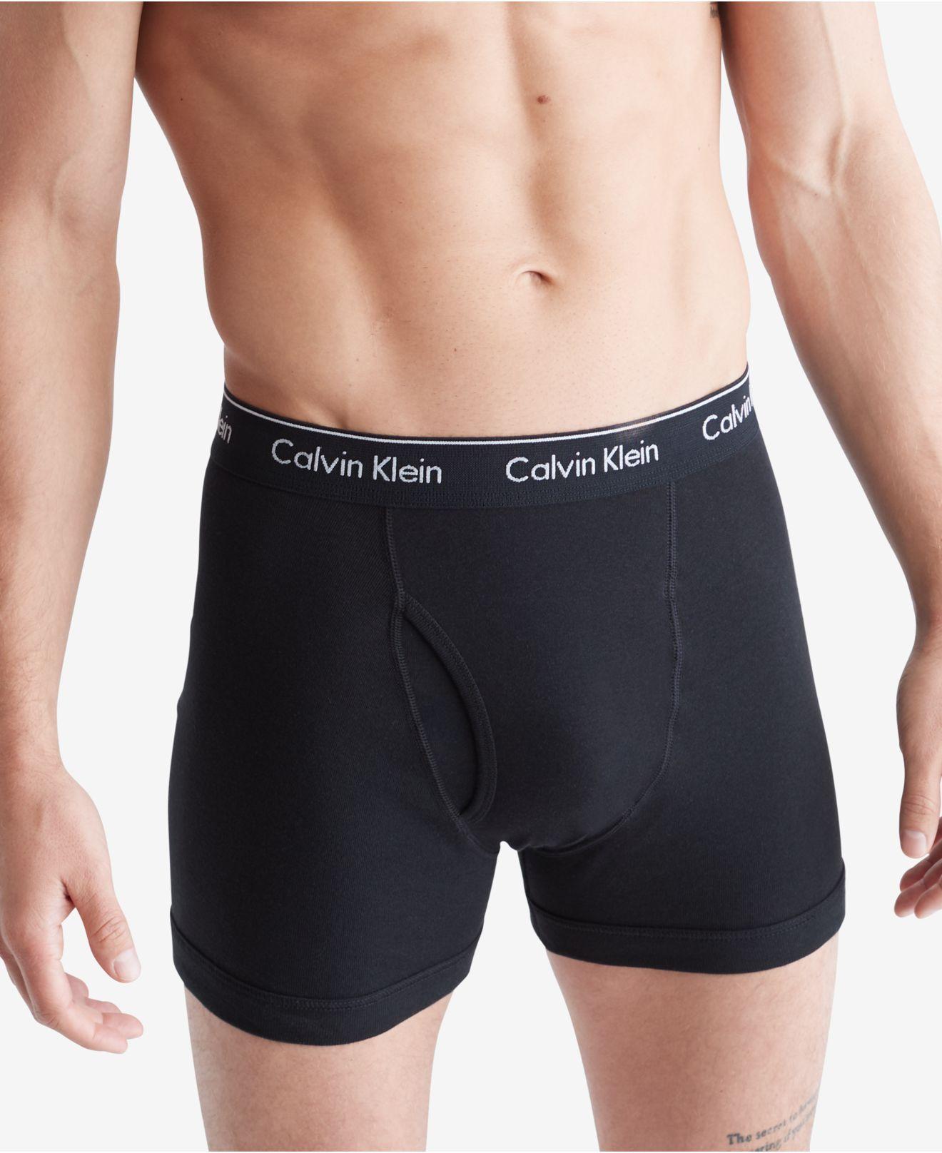 Calvin Klein 3-pack Cotton Classics Boxer Briefs in Black for Men | Lyst