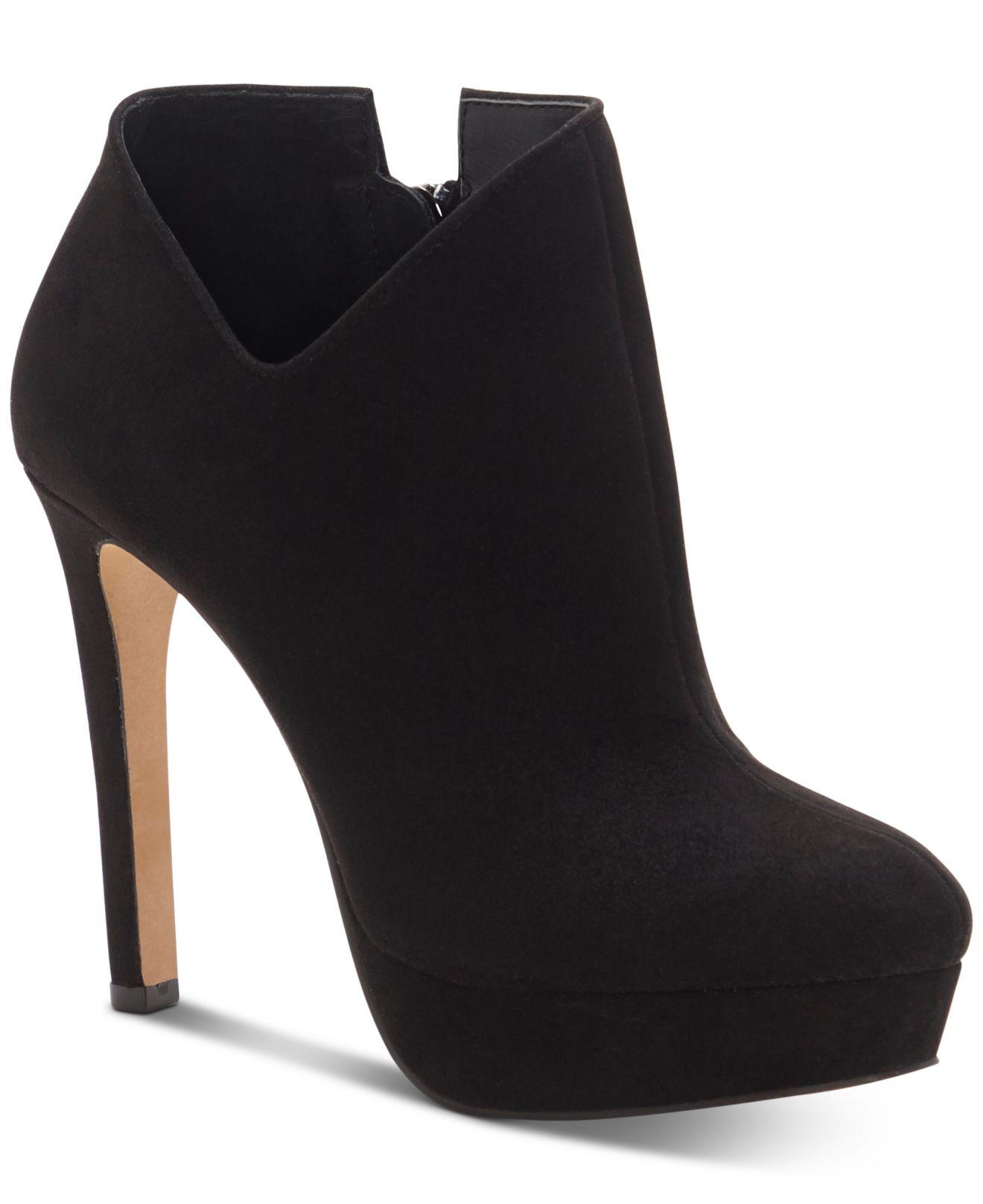 Jessica Simpson Suede Raxen Platform Booties in Black Suede (Black) - Save 62% - Lyst