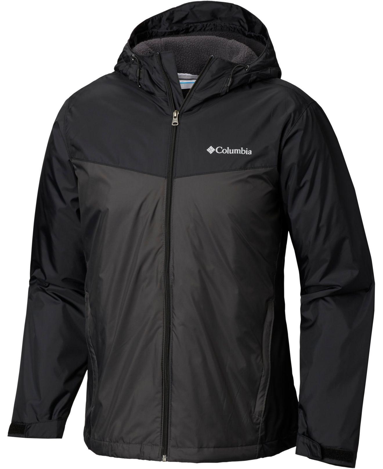 Columbia Synthetic Big And Tall Glennaker Laketm Rain Jacket In Black For