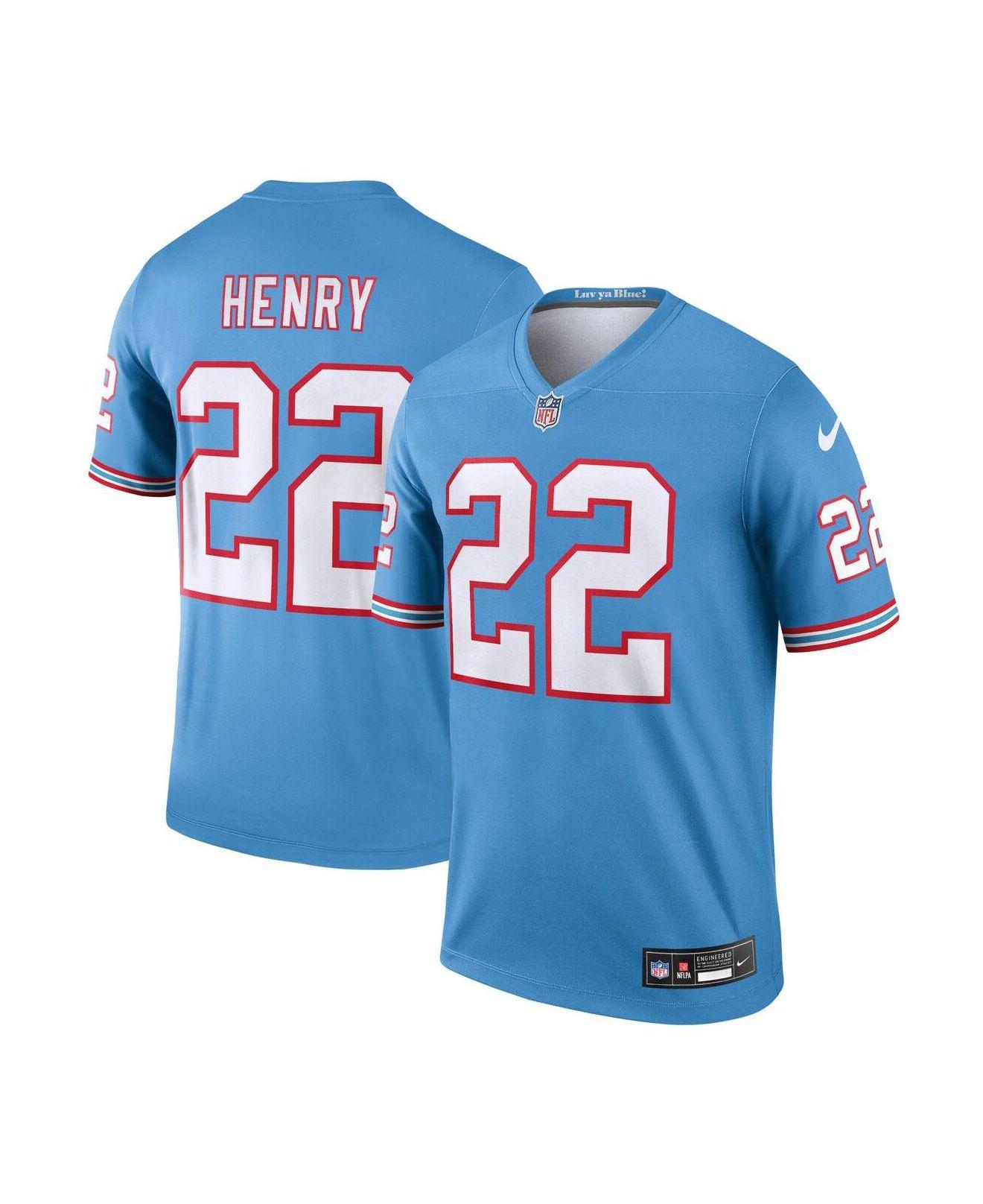 Nike Derrick Henry Light Blue Tennessee Titans Oilers Throwback Legend  Player Jersey for Men