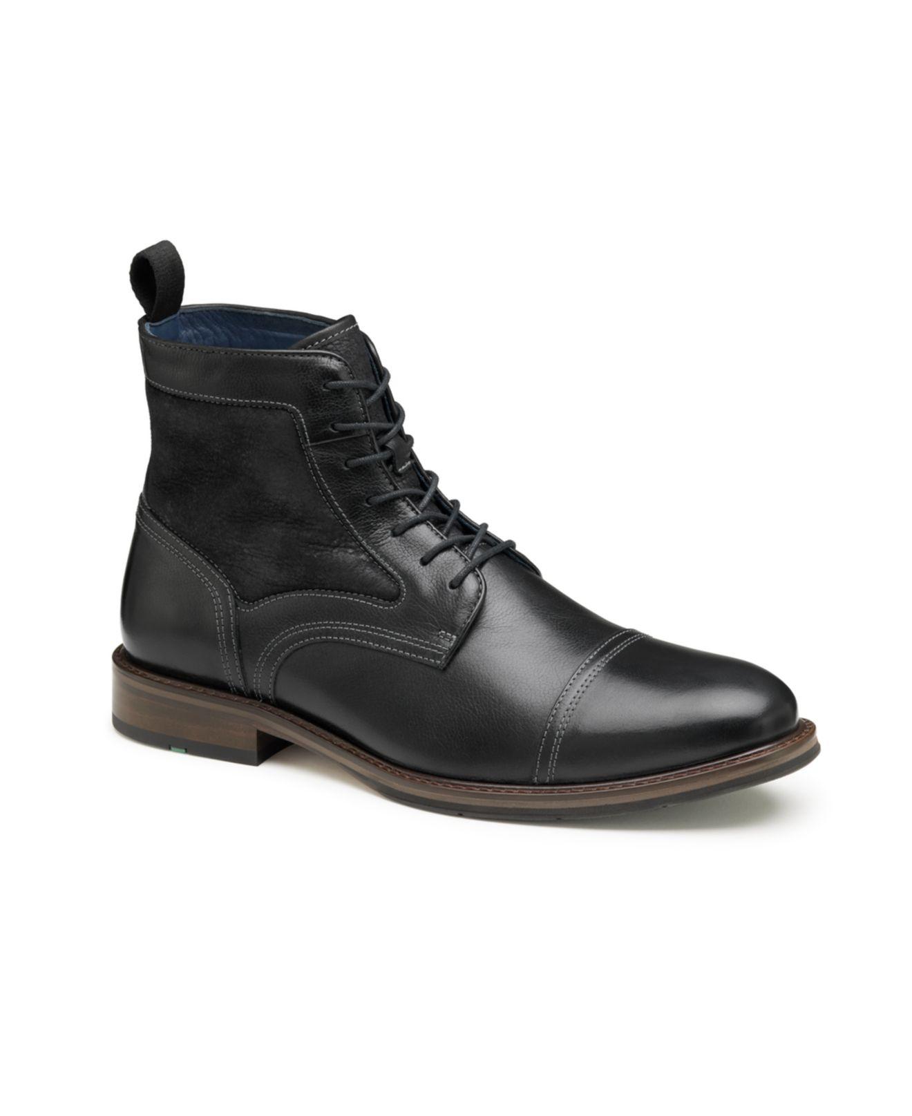 Johnston & Murphy Xc Flex Raleigh Cap Toe Shearling Boots in Black for