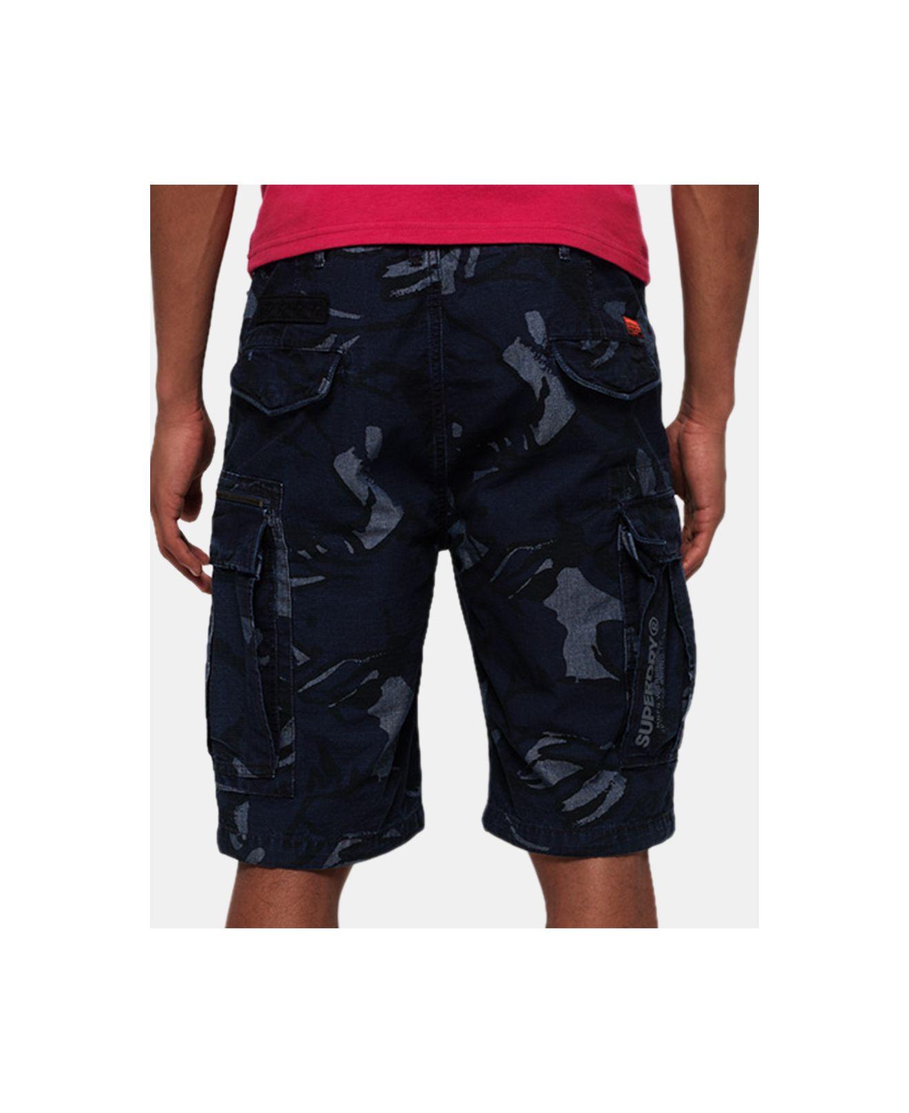 Superdry Parachute Cargo Shorts in Blue 