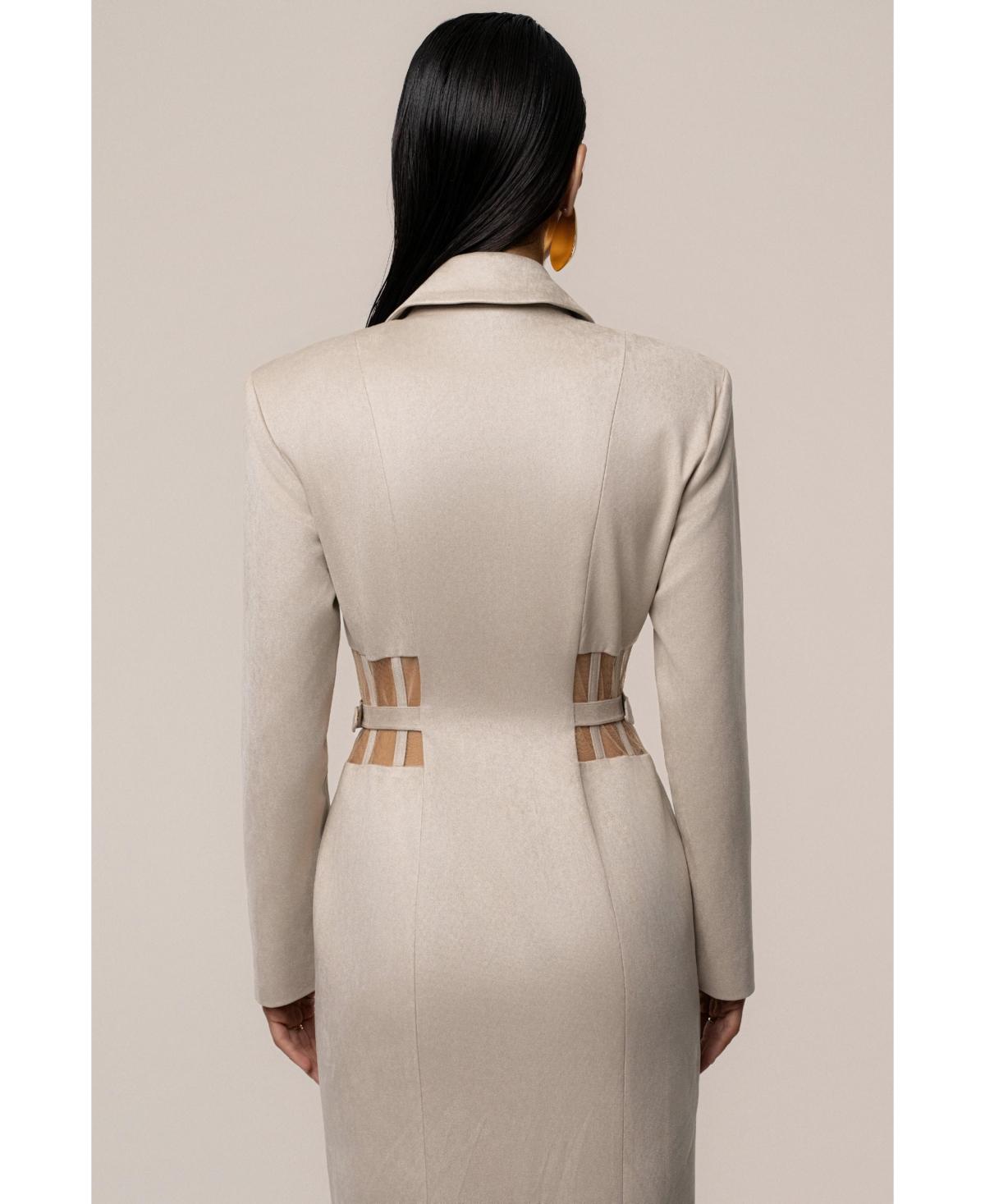 knee length dresses for ladies Autumn In New York Suede Long Sleeve Dress main image 0