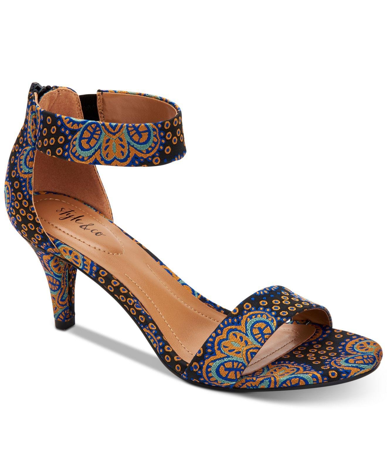 Style & Co. Paycee Two-piece Dress Sandals, Created For Macy's in Blue ...