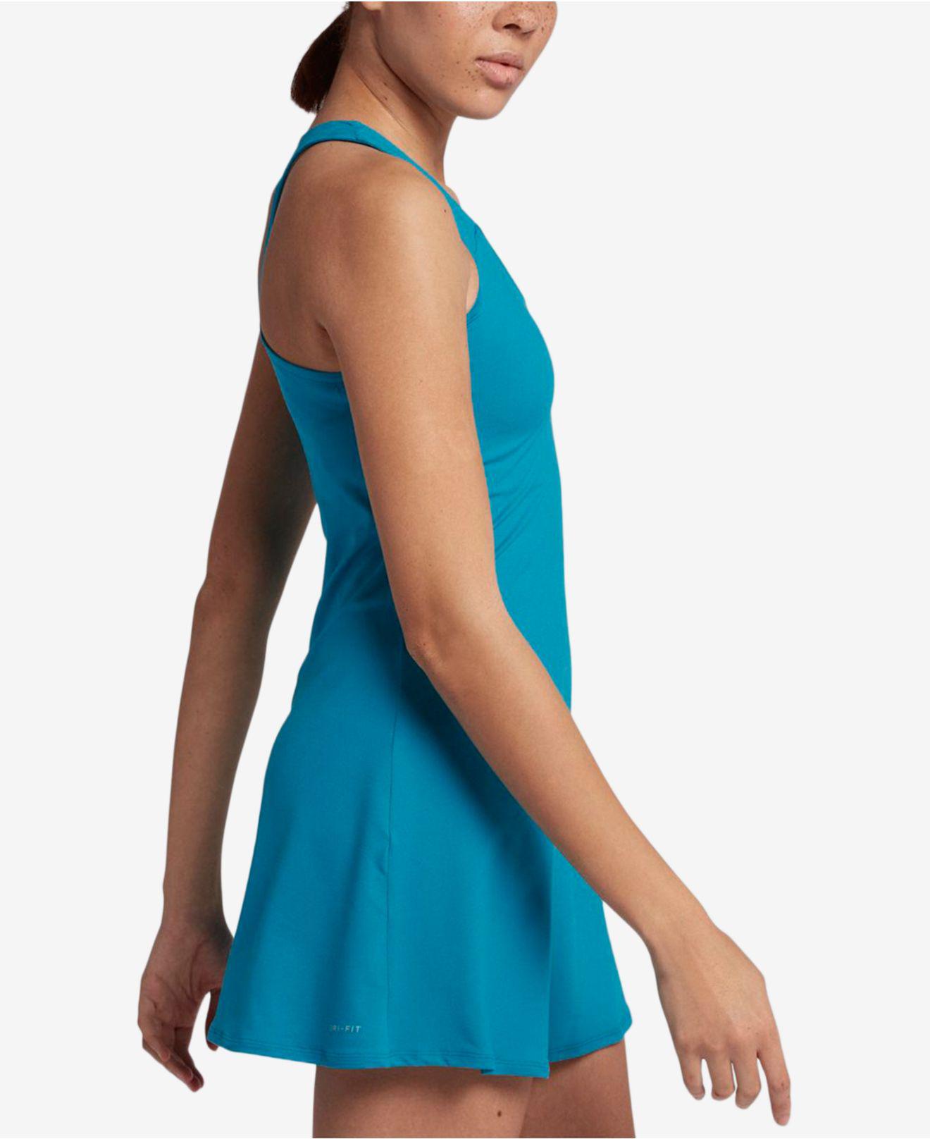 Nike Synthetic Court Racerback Pure Tennis Dress in Blue