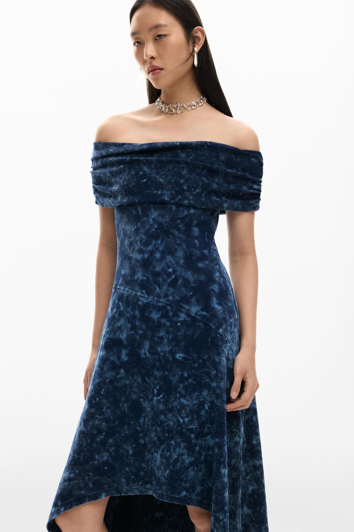 sachin and babi light blue dress VSSSJ Summer Dresses for Women Casual Loose Solid Color Short Sleeve  Crewneck Maxi Dress Asymmetric Tiered Pleated Ruffle Edge Beach Long Dress
