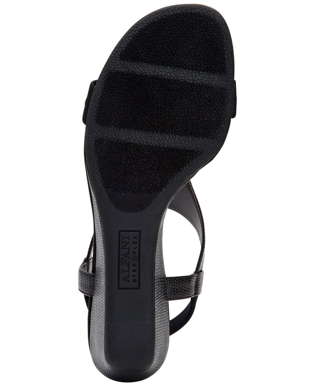 alfani black wedge sandals