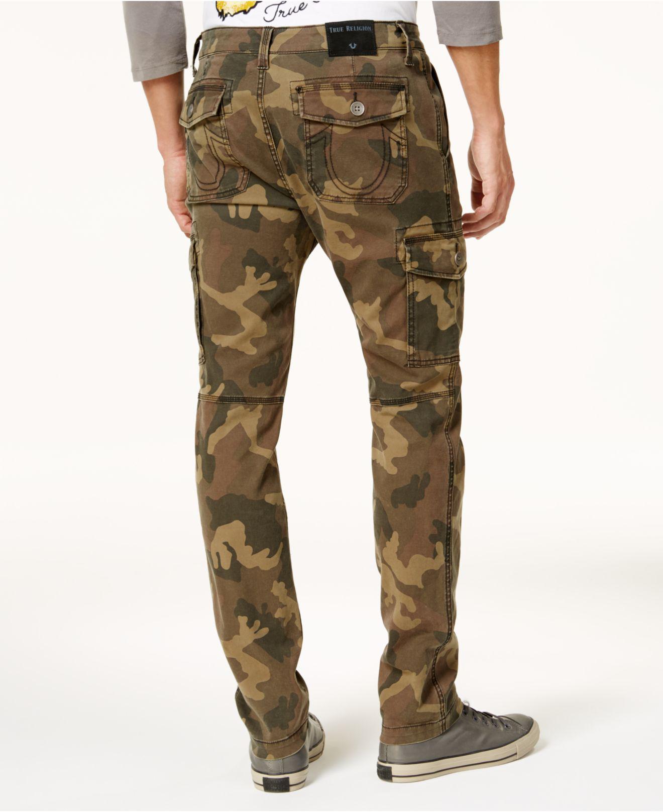 True Religion Denim Men's Slim-fit Cargo Pants in Green for Men - Lyst