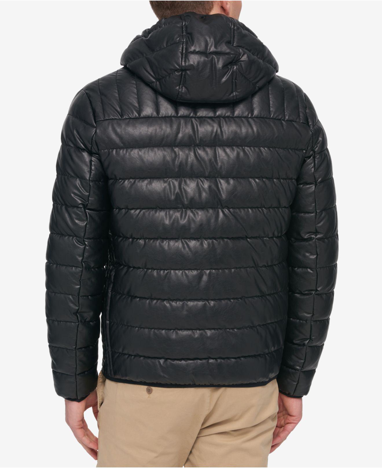 Tommy Hilfiger Synthetic Men's Layered Packable Puffer Jacket in Black