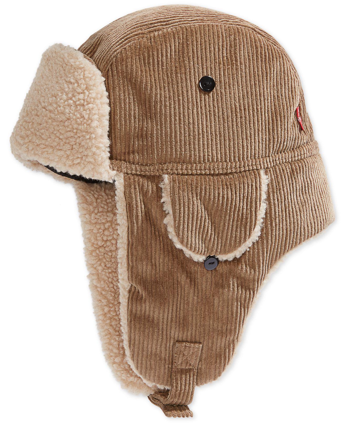 Corduroy trapper hat Clearance