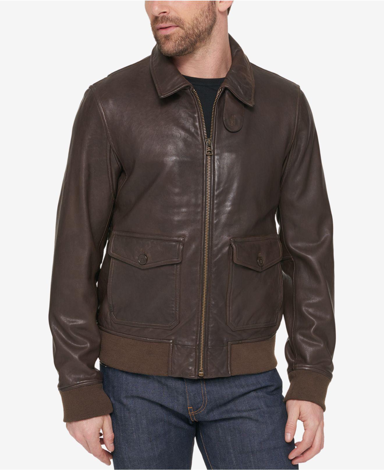 tommy hilfiger leather jackets