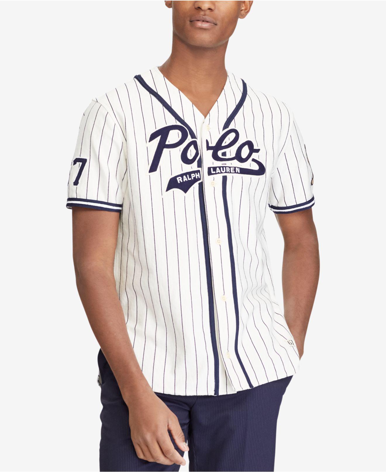 brand zelf bron Polo Ralph Lauren Polo Bear Baseball Jersey in White for Men | Lyst