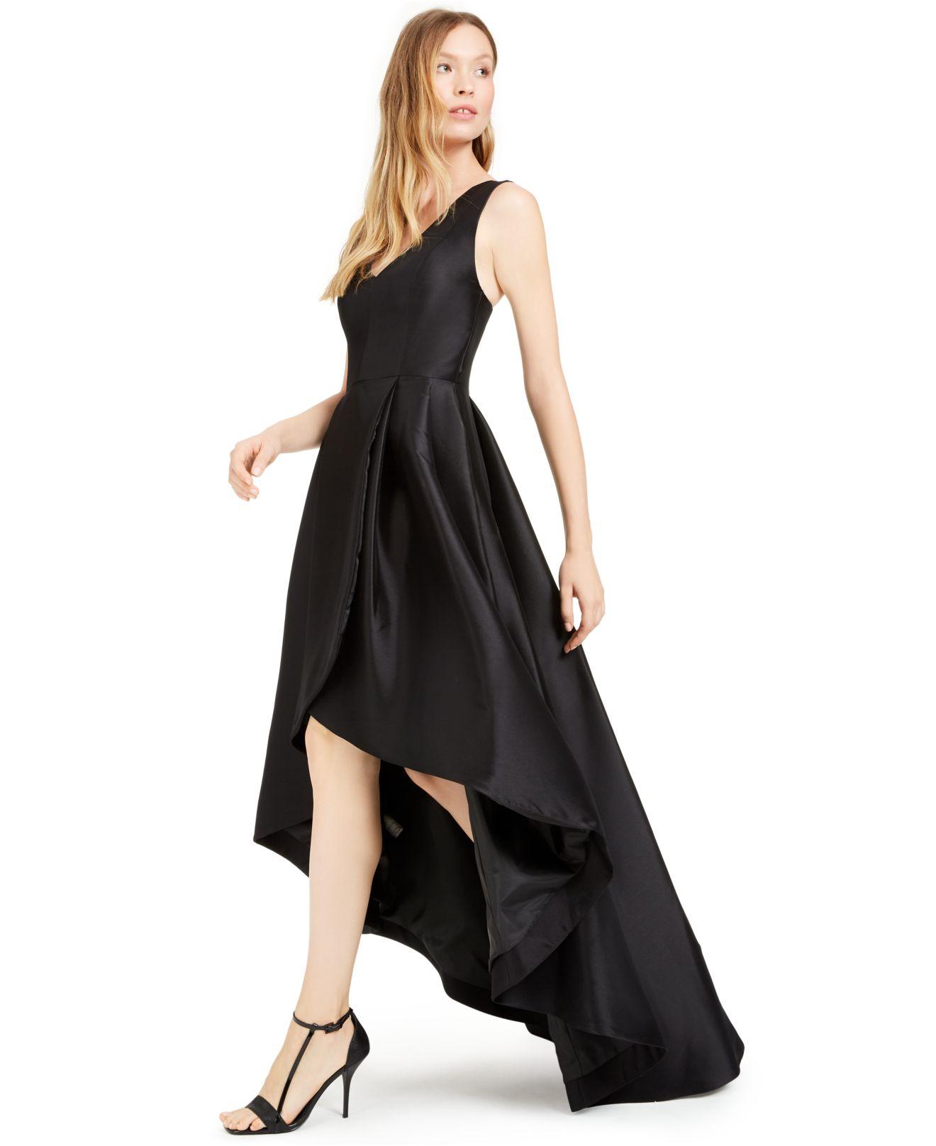 Calvin Klein High-low A-line Gown in Black | Lyst