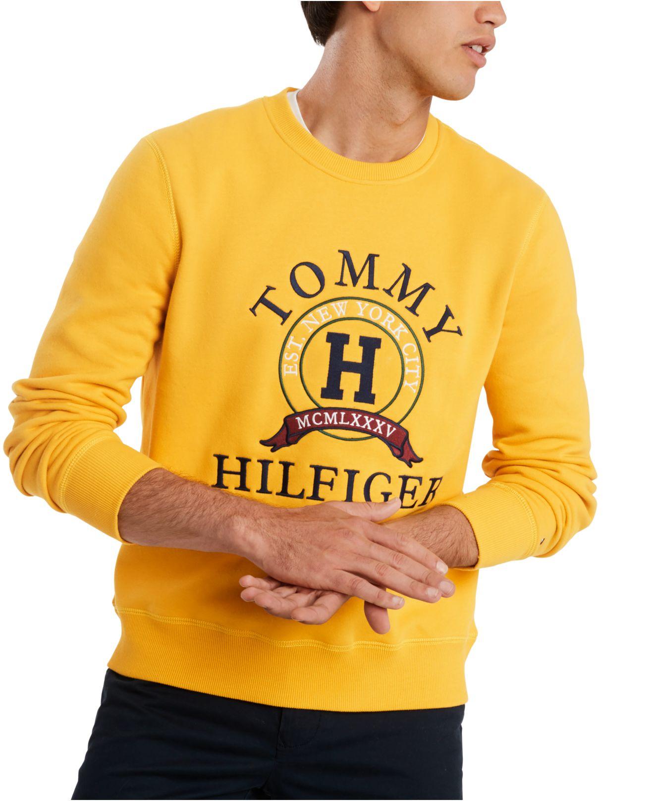 yellow tommy hilfiger sweatshirt