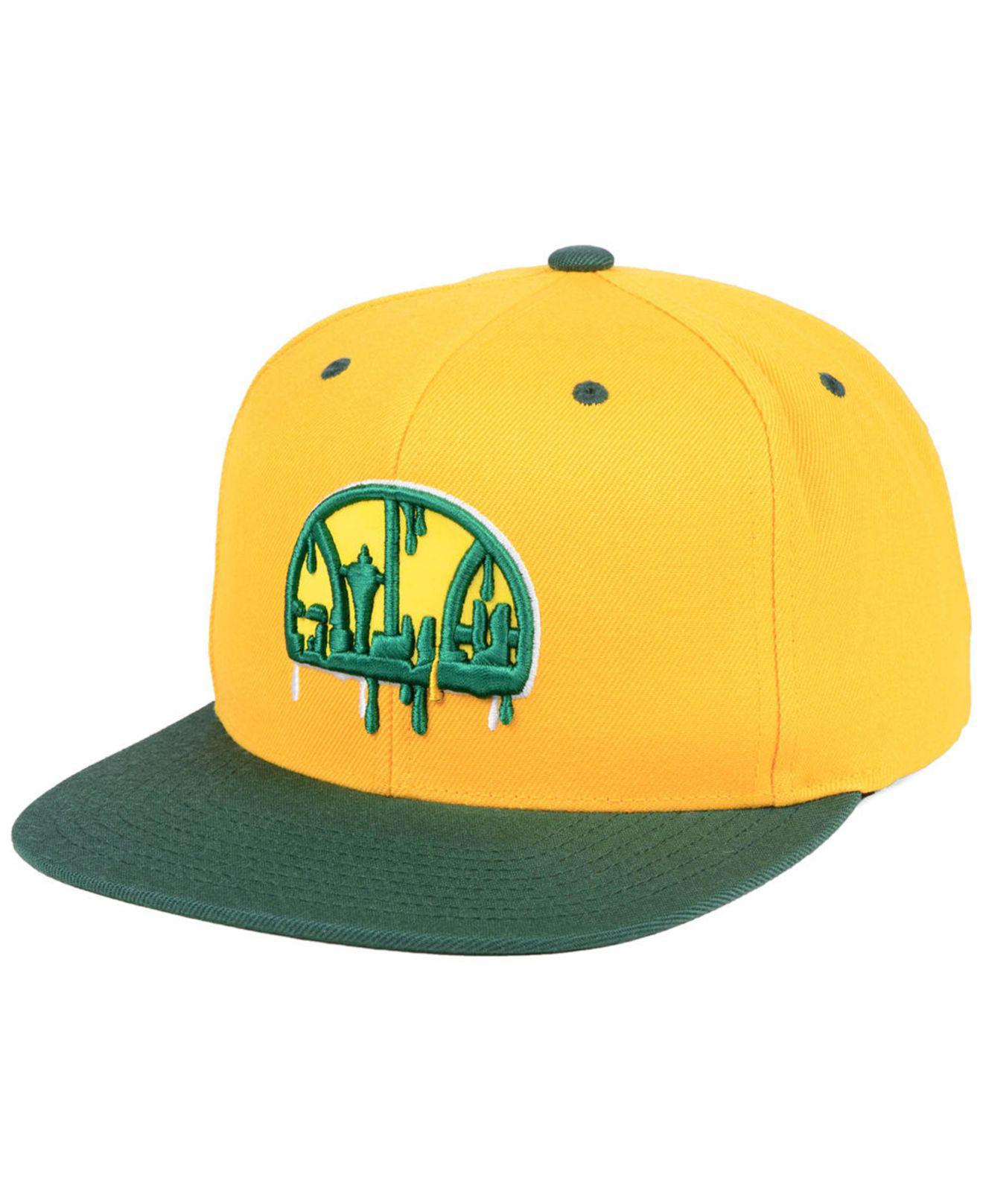 Seattle SuperSonics Yellow Men’s Mitchell & Ness NBA Core Snapback Hat