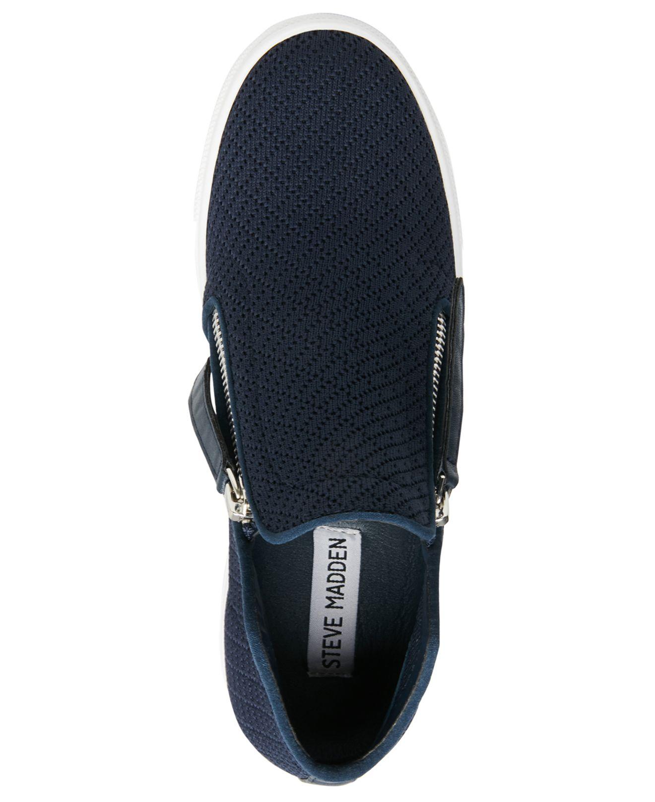 Steve Madden Caliber Wedge Sneaker in Blue | Lyst