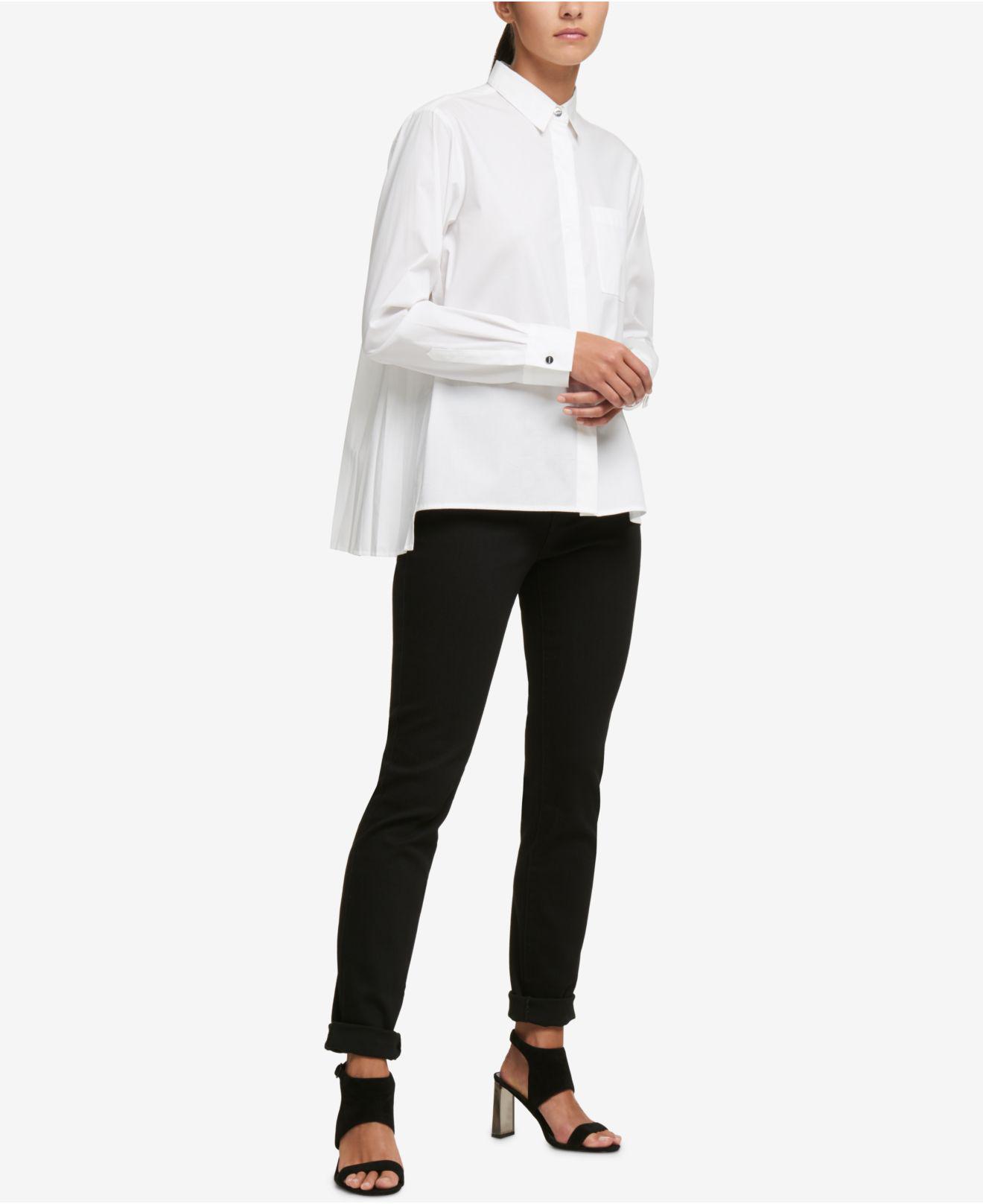 DKNY Pleated back Shirt Created For Macy s in White Lyst