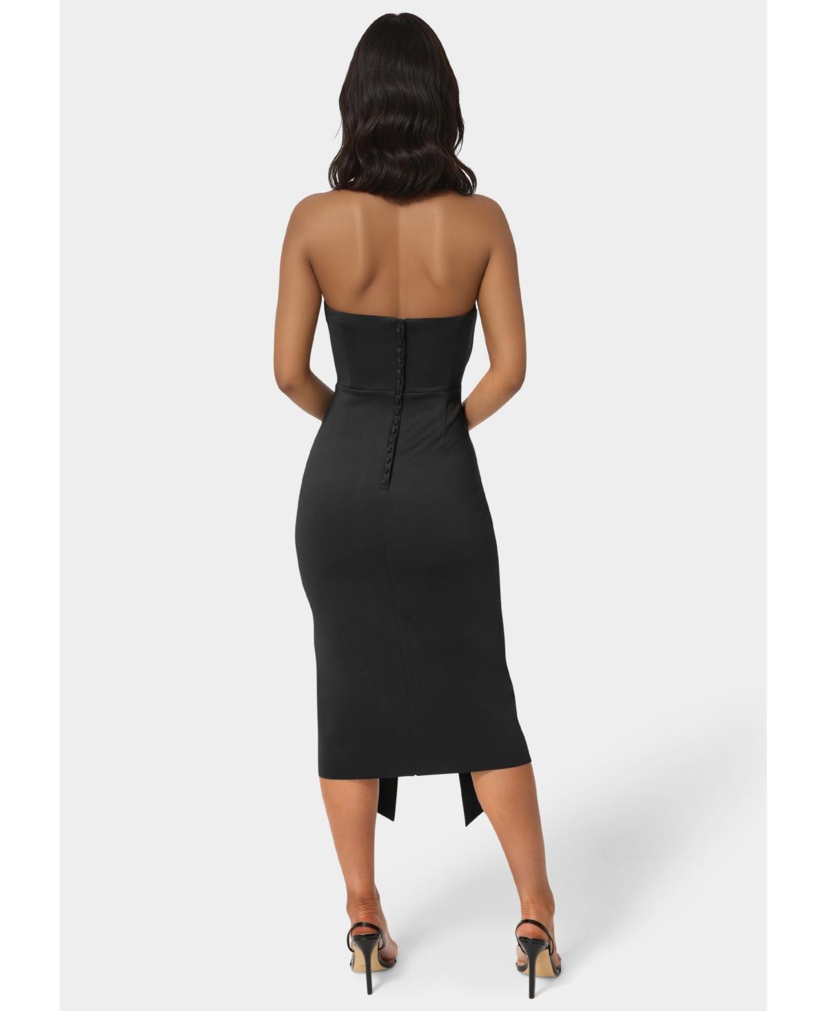 bebe black strapless dress Buy Womens Tube Top Midi 4 at Womens Bebe Strapless Cutout Slim Midi Dress Strapless Maxi Dress Black -