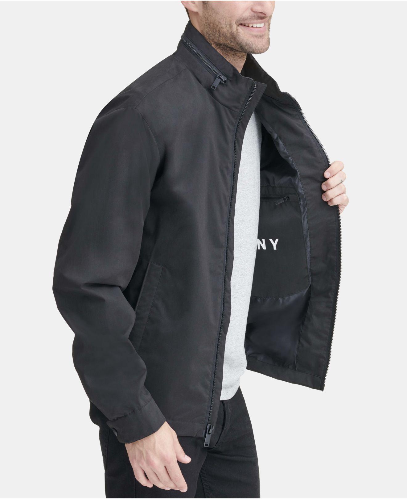 dkny water resistant jacket mens