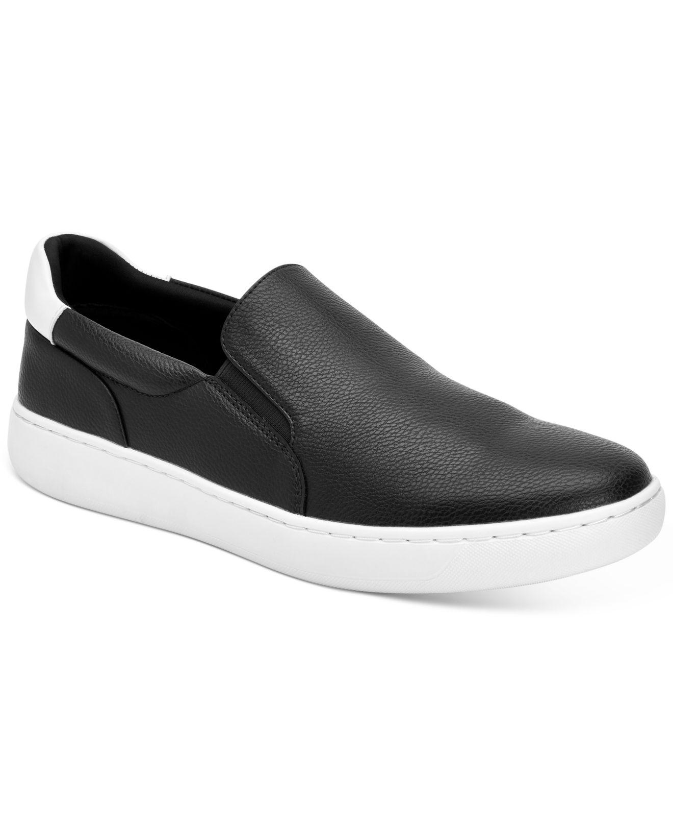 calvin klein black slip on trainers