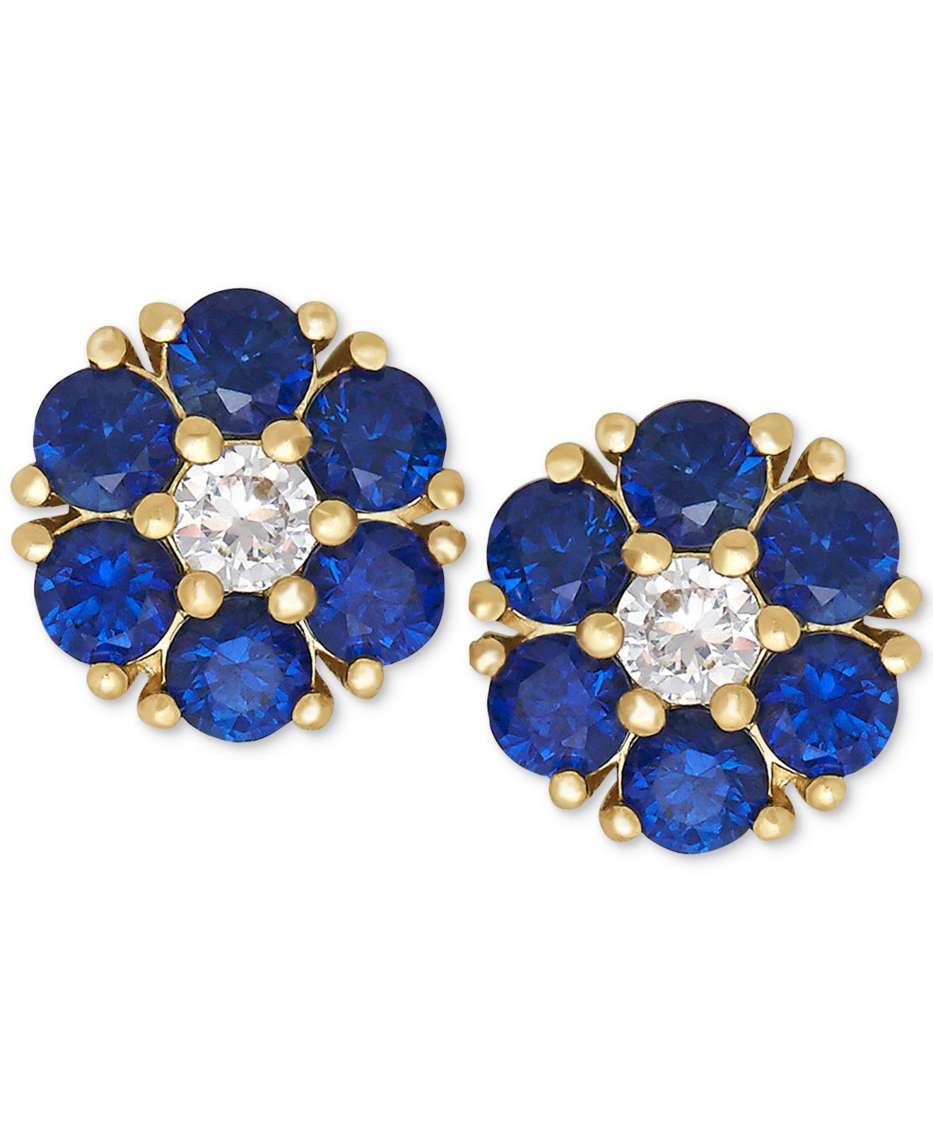 macy's black sapphire earrings