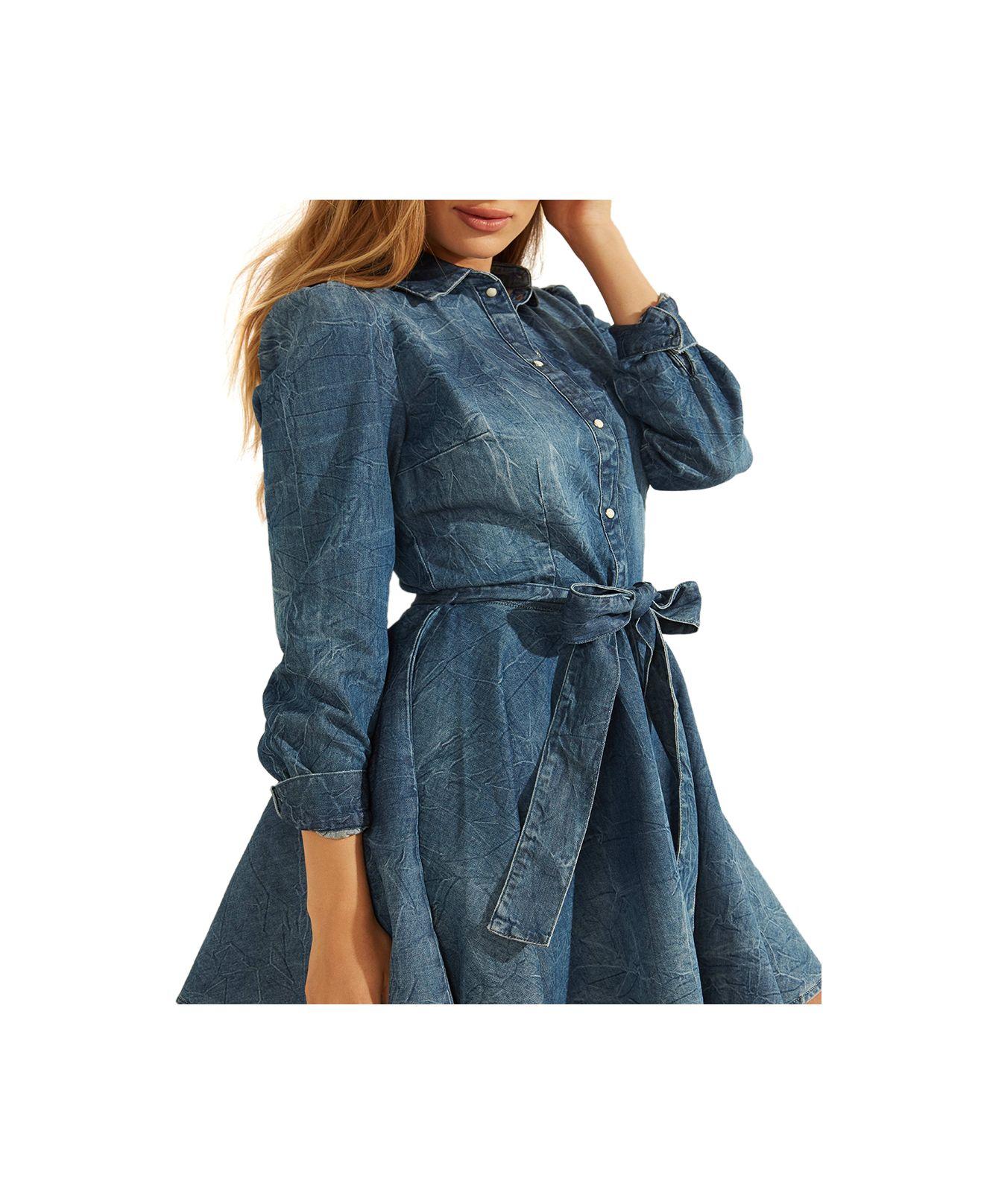 guess raya shirt dress